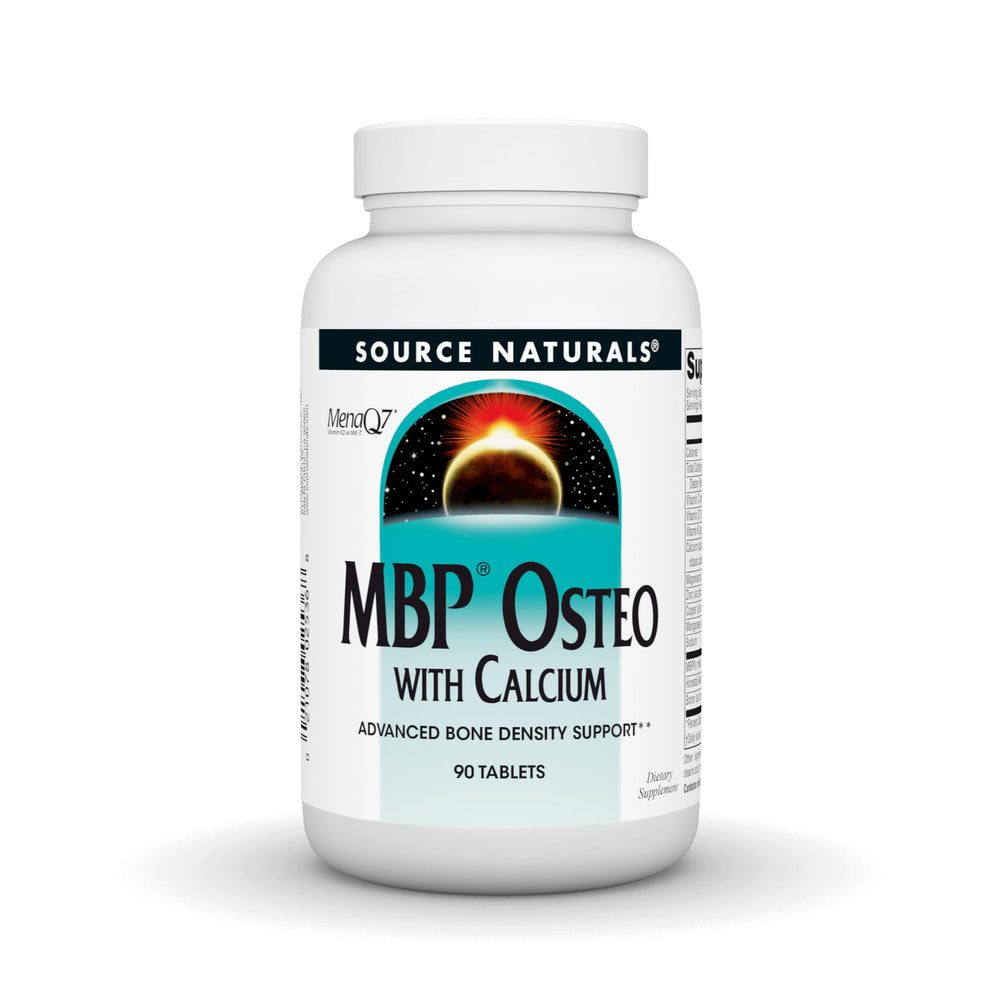 Product bottle of Source Naturals MBP Osteo with Calcium, 90 tablets.