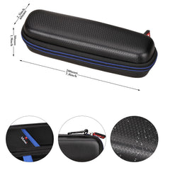 Open travel case interior with built-in mesh pocket