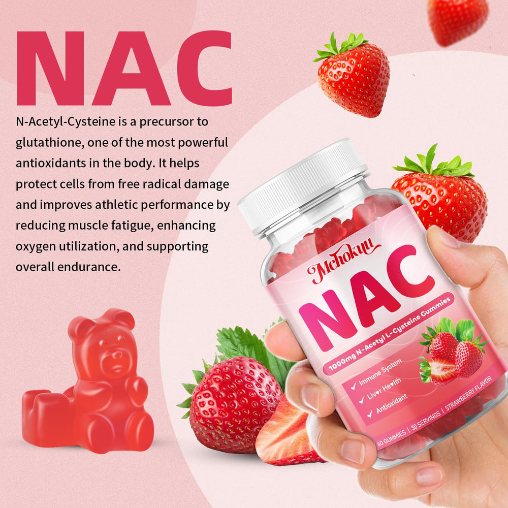 Pectin-based vegan sugar-free NAC gummies packaging