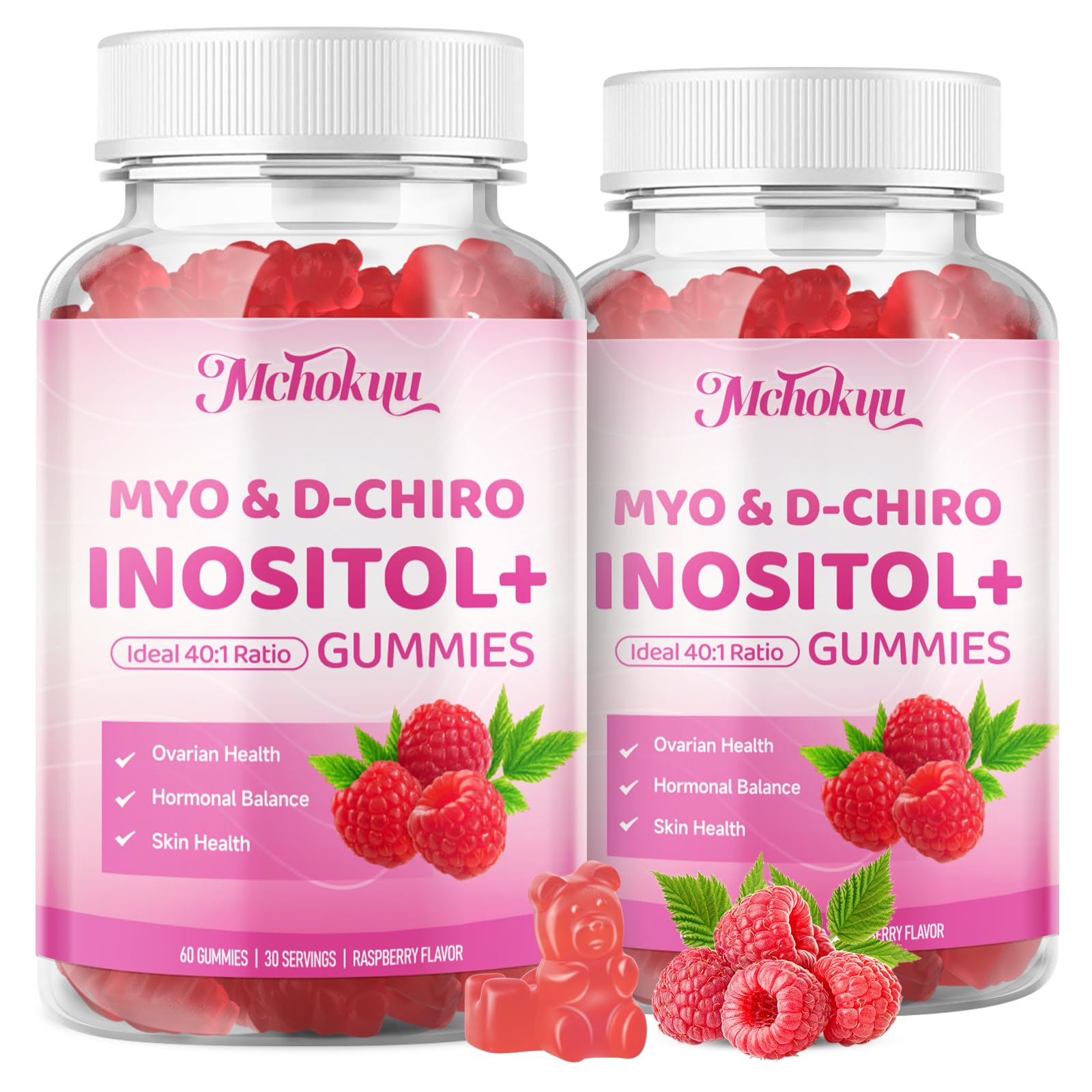 Illustration of women's health with inositol gummies