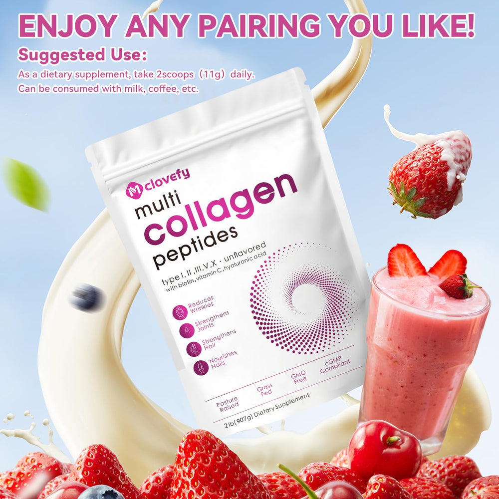Nutrition label and ingredients of Mclovefy collagen powder