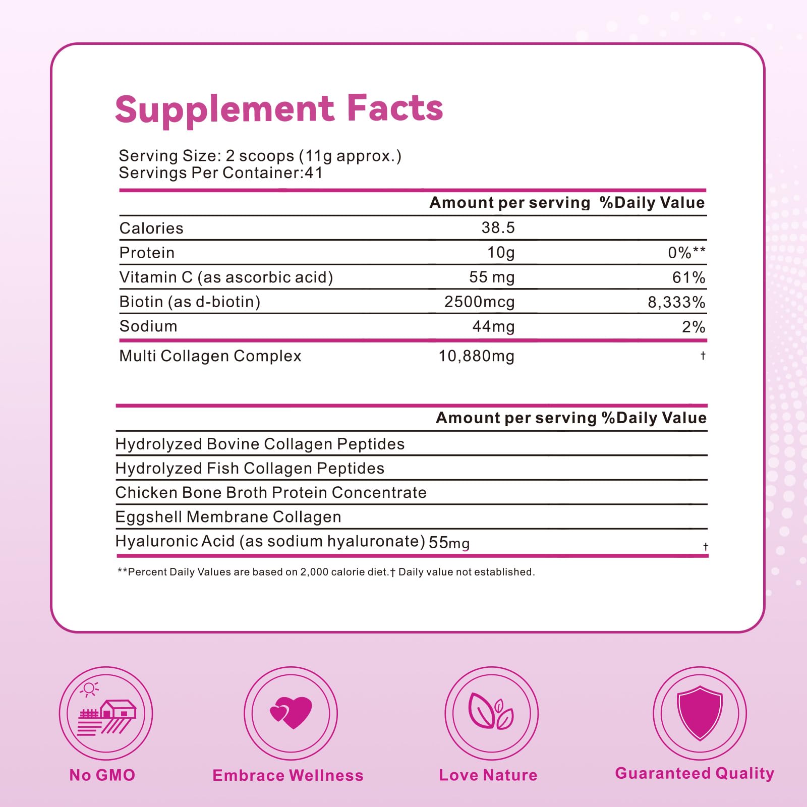 Serving scoop with unflavored collagen powder