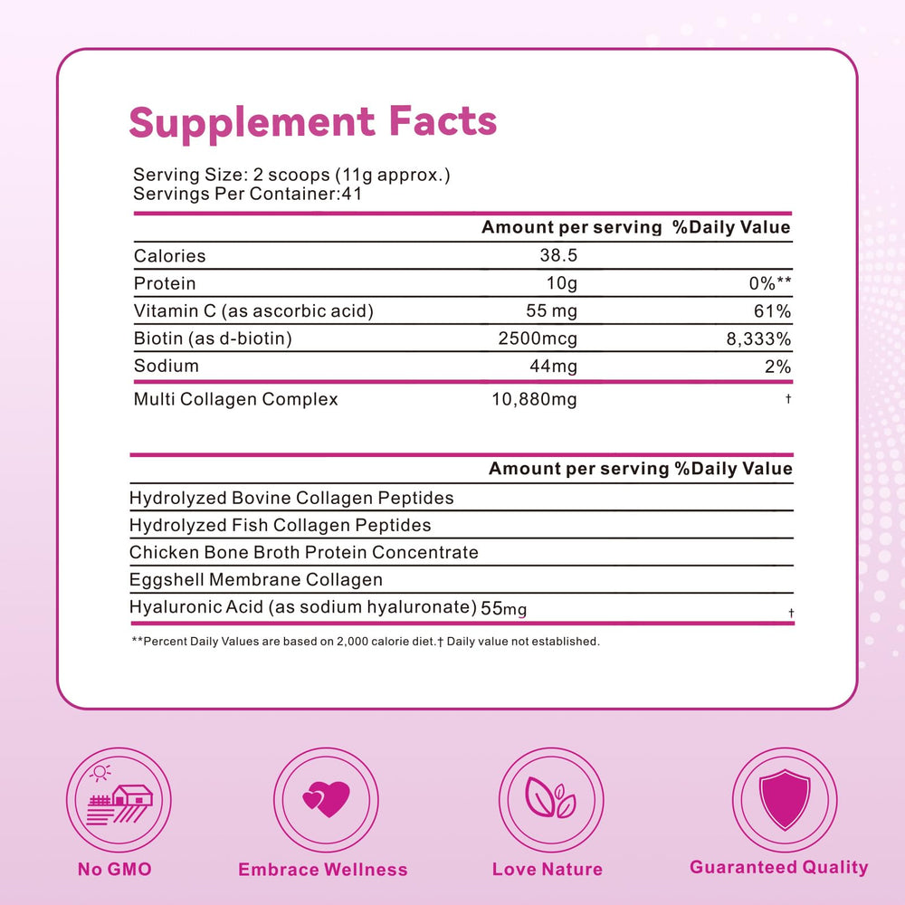 Serving scoop with unflavored collagen powder