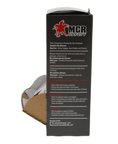 Anti-fog and anti-static lens cleaning towelettes