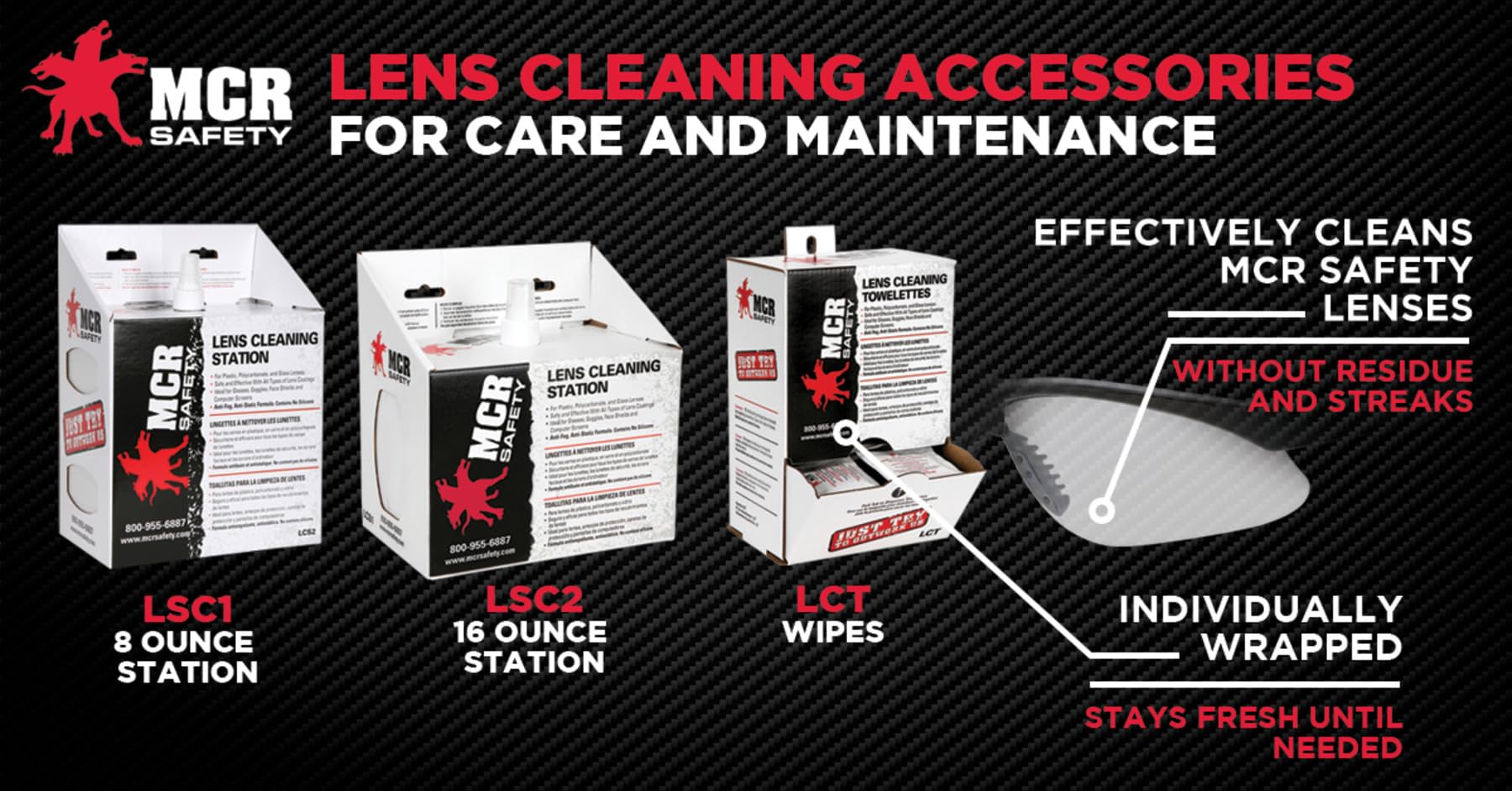 Extended life of MCR safety protective eyewear