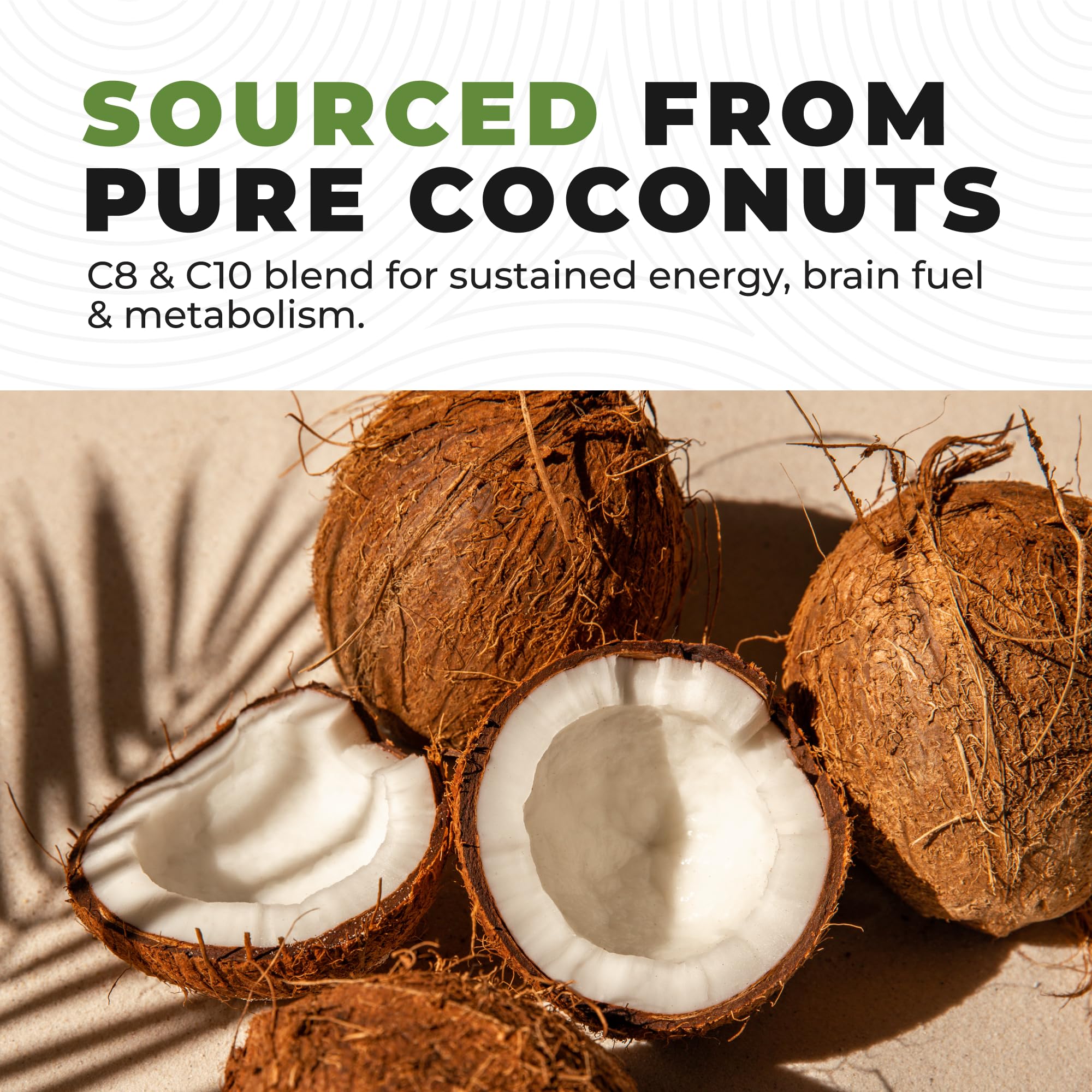 Graphic showing MCT oil benefits for ketosis and energy