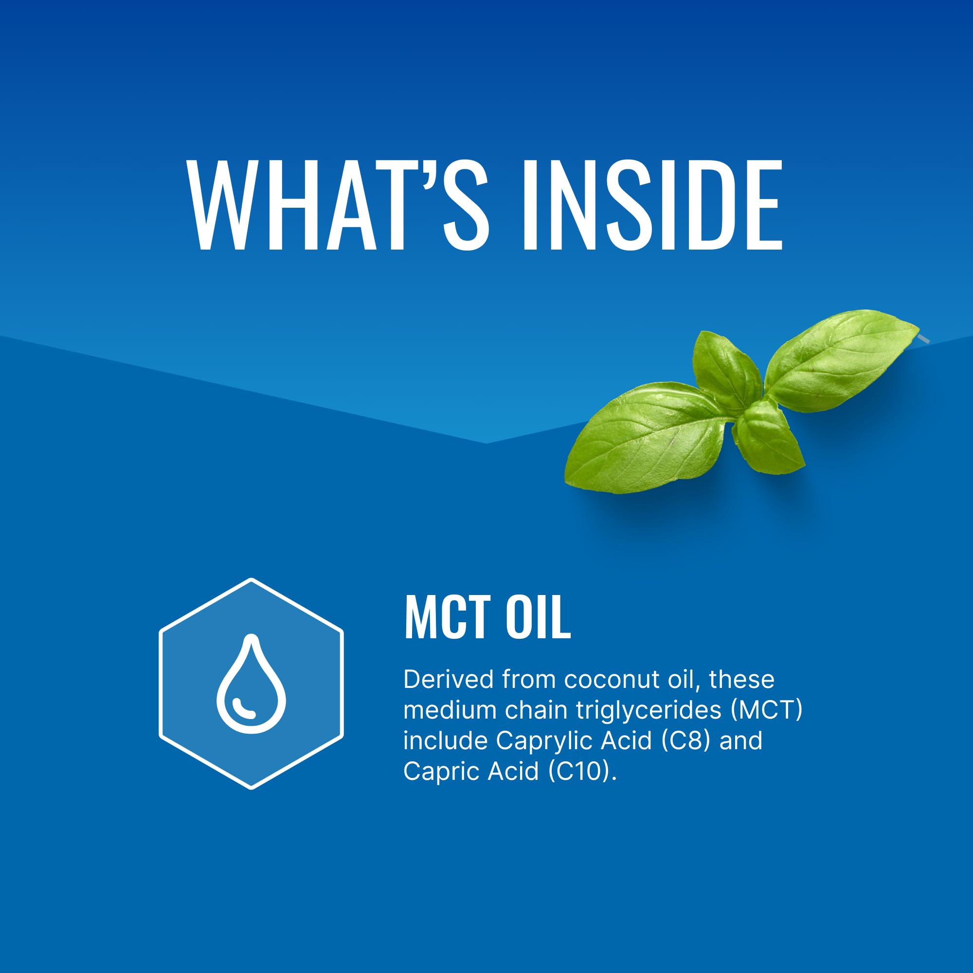 MCT oil derived from coconuts