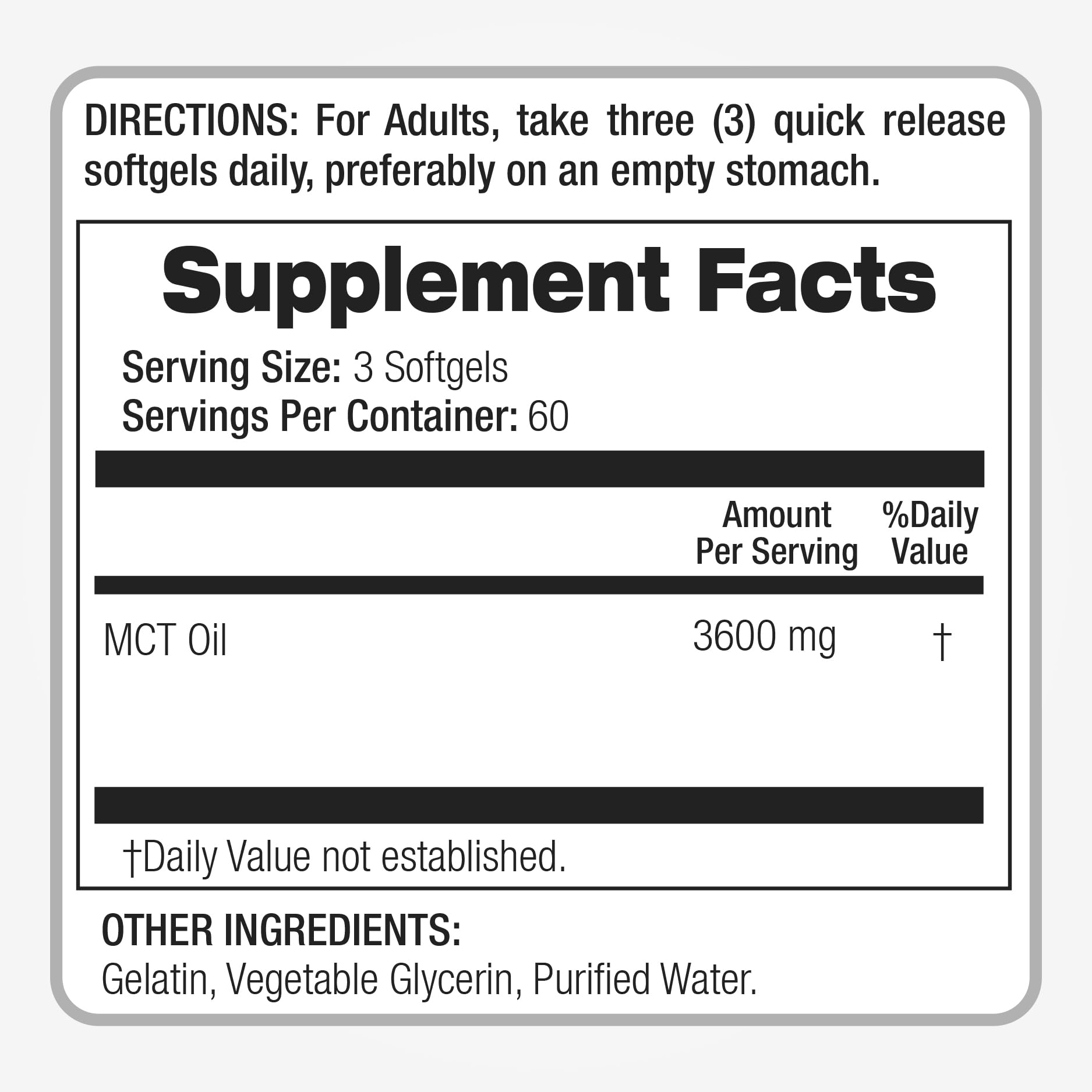 Energy and digestion benefits imagery for MCT oil capsules