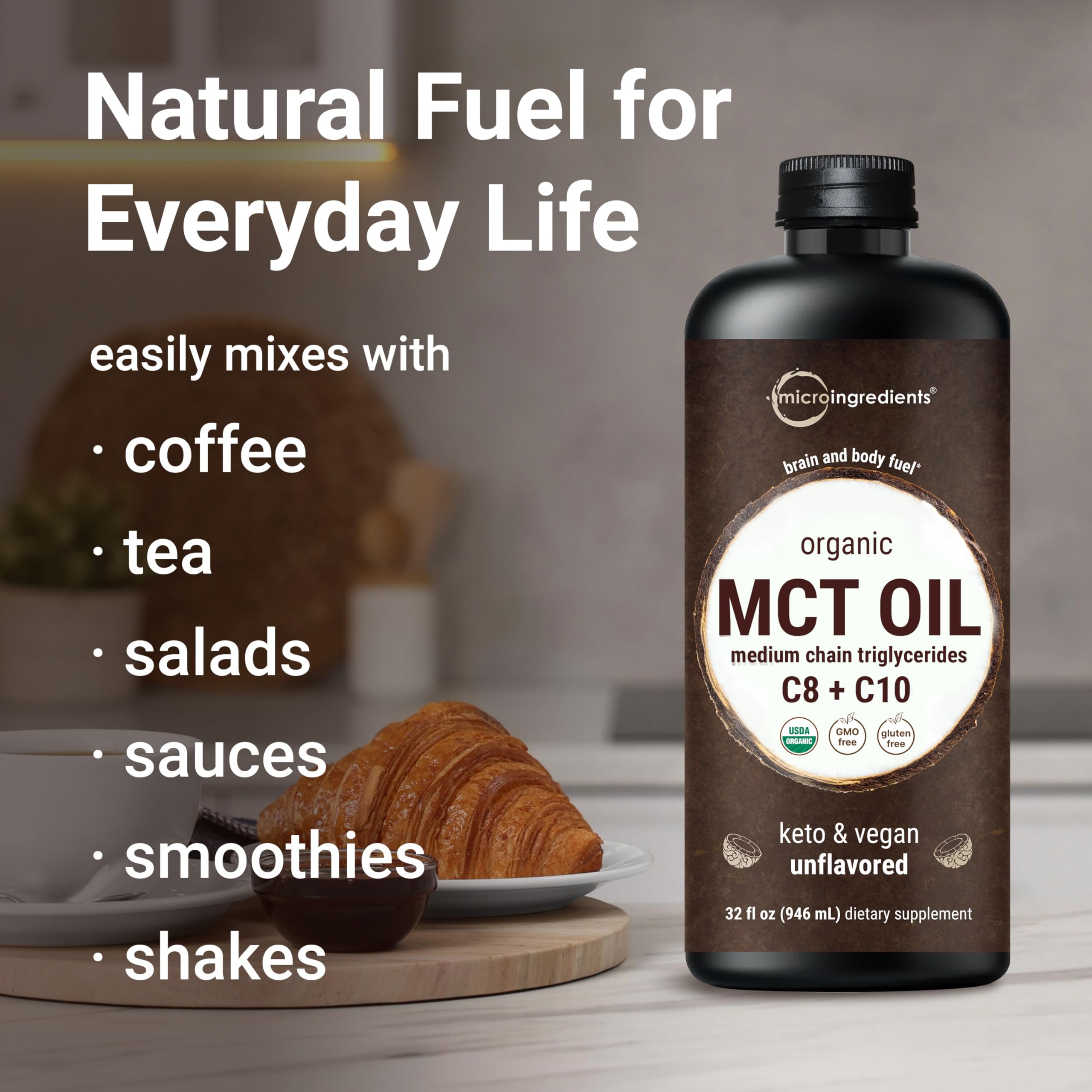 MCT Oil used in salad dressing and smoothies