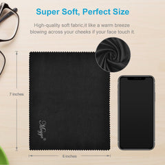 Soft microfiber cleaning cloth suitable for eyeglasses and electronics (6x7 inches)