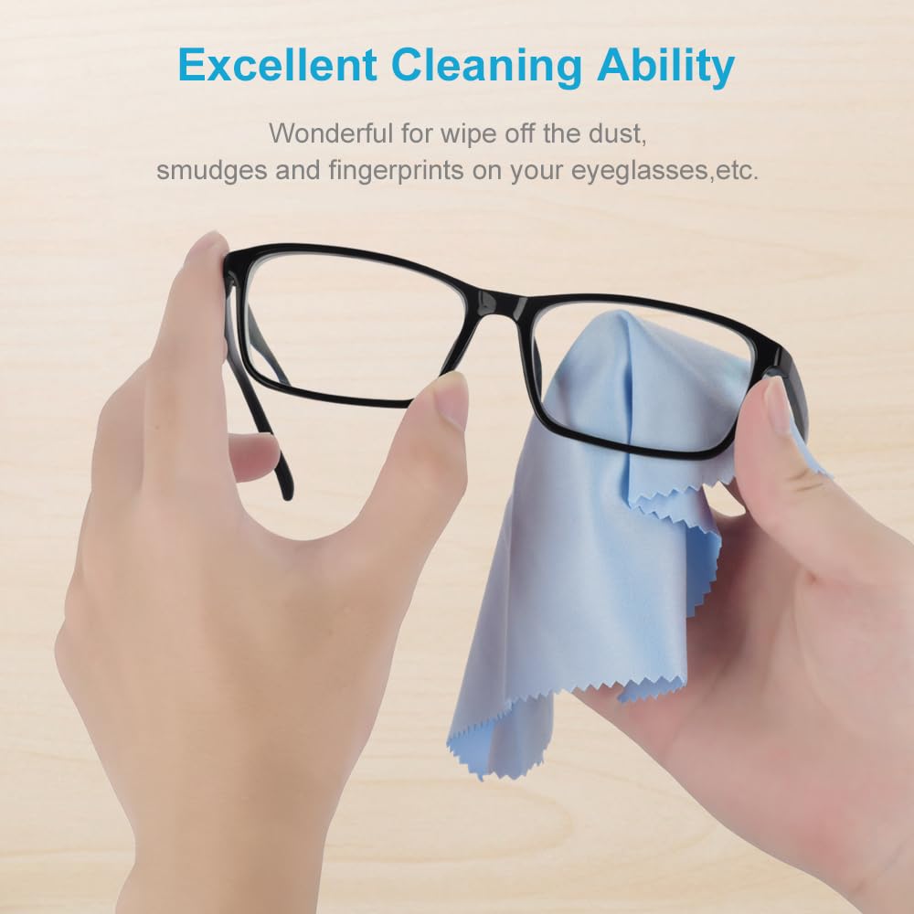 Washable and reusable microfiber cloth for lenses, phones, tablets, and laptops