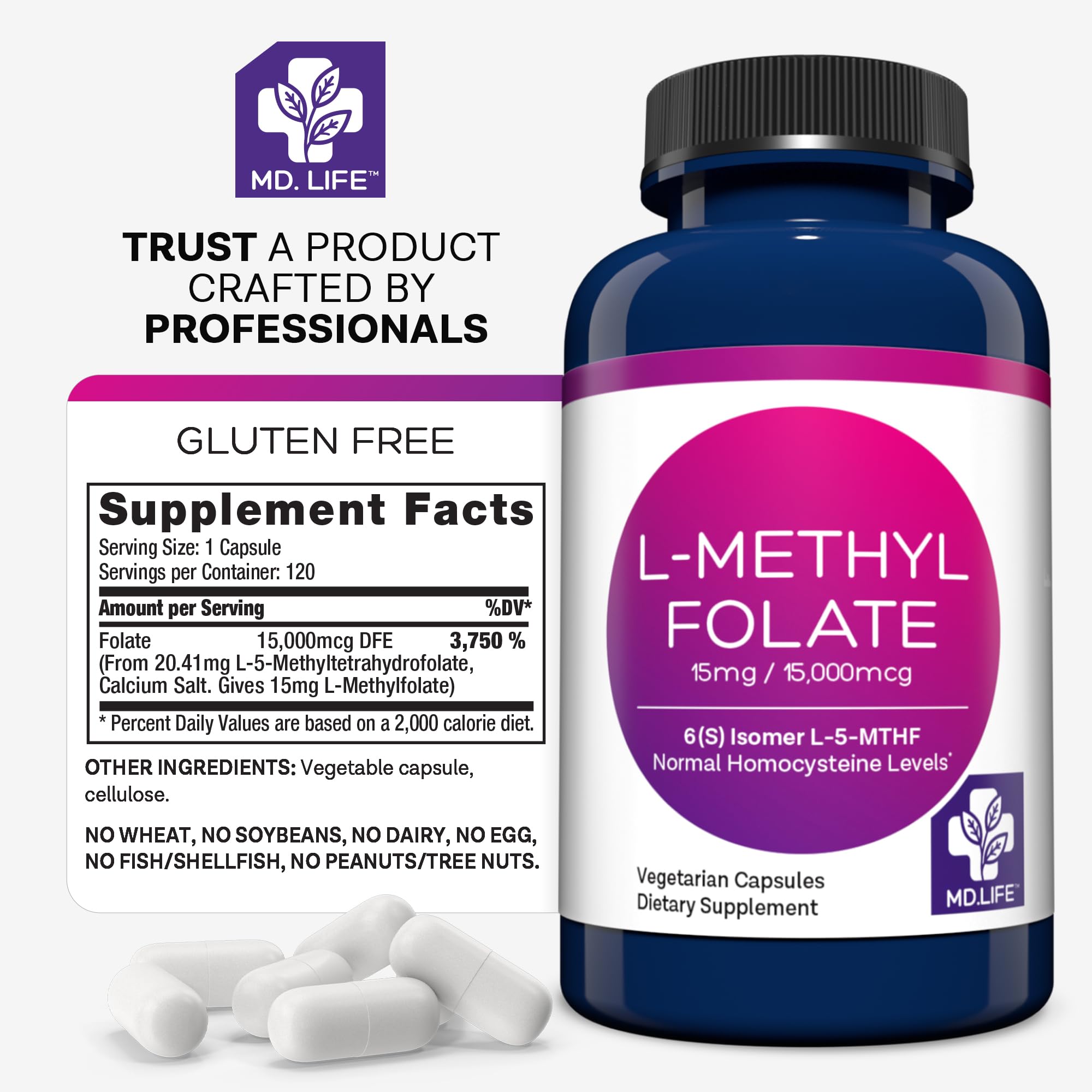 Lifestyle image showing L-Methylfolate with essential amino acids