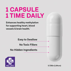 Close-up of L-Methylfolate capsules