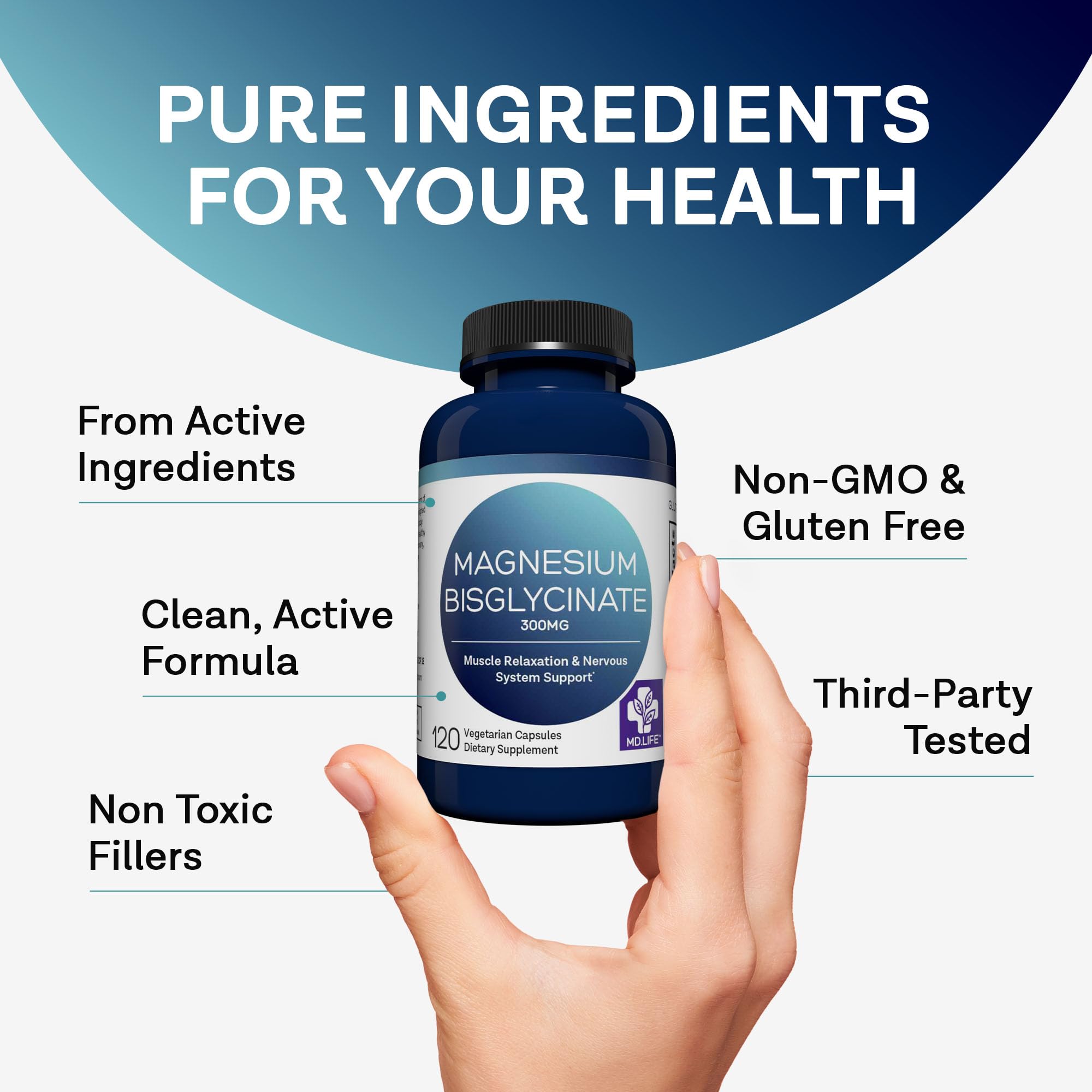 Non-laxative magnesium supplement concept illustration