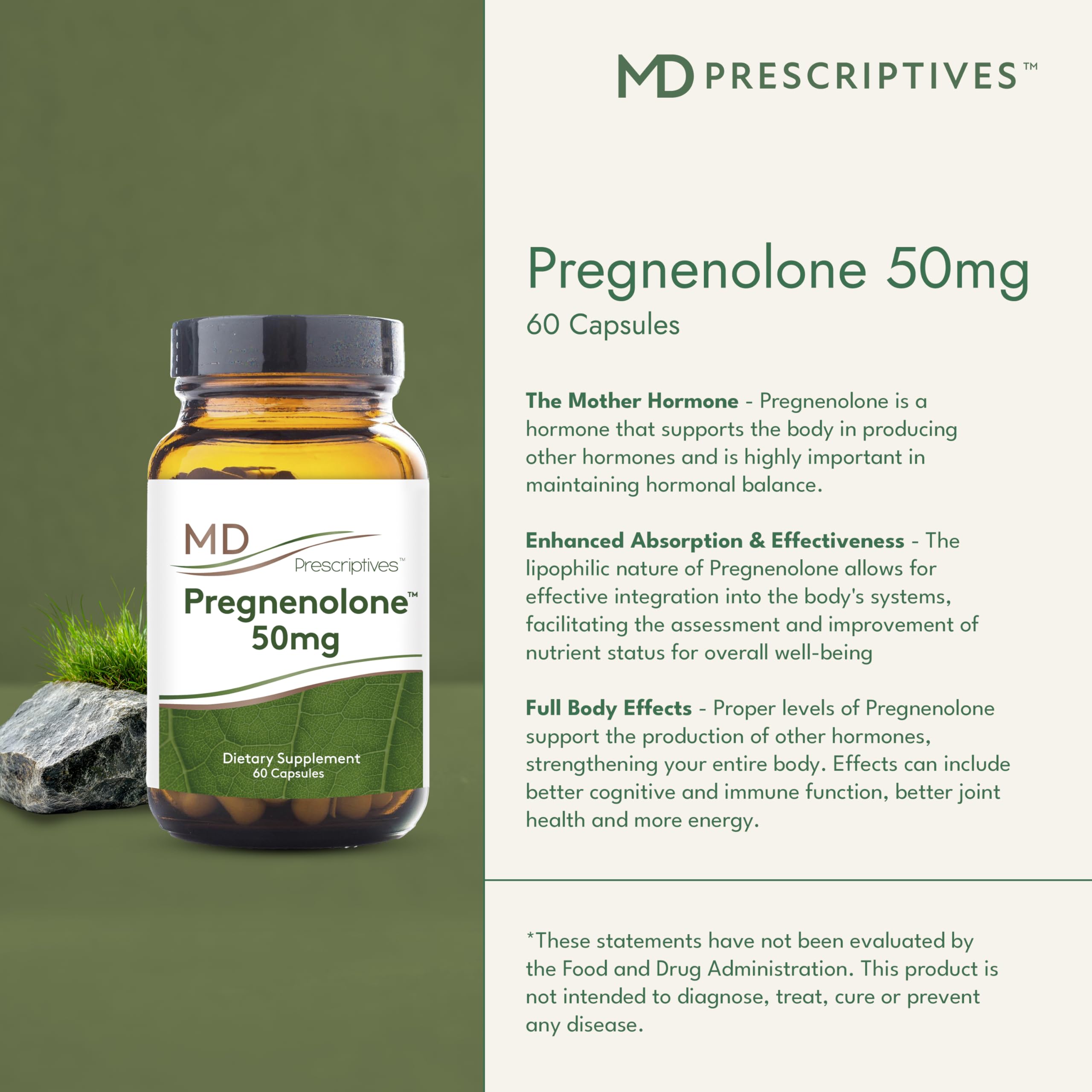 Graphic illustrating pregnenolone supporting hormone pathways (progesterone, cortisol, DHEA, estrogens)