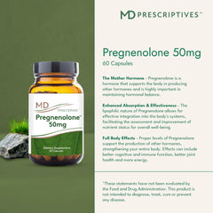 Graphic illustrating pregnenolone supporting hormone pathways (progesterone, cortisol, DHEA, estrogens)