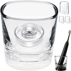 Mdforme charger glass cup and transparent stand bundle – front view