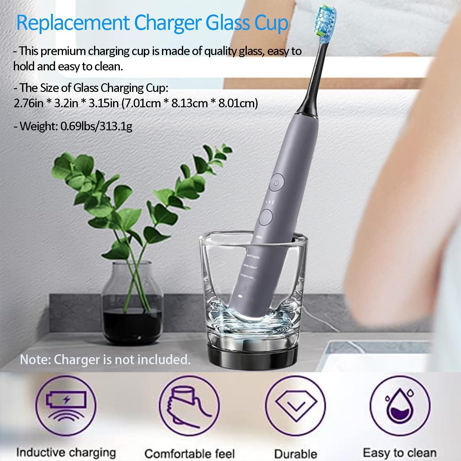 What's included in the Mdforme bundle: glass cup, stand, head covers, carton