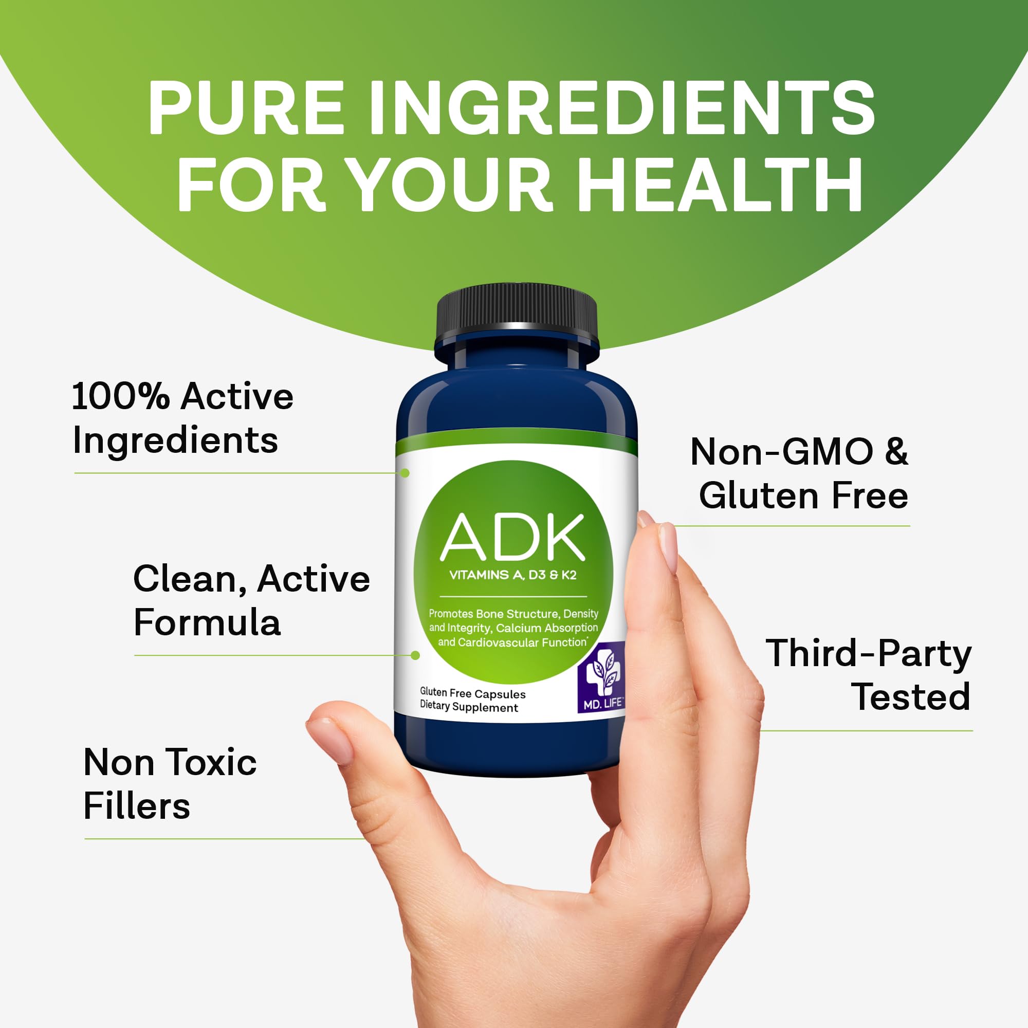 Made in USA in an FDA-registered facility for MD.LIFE ADK