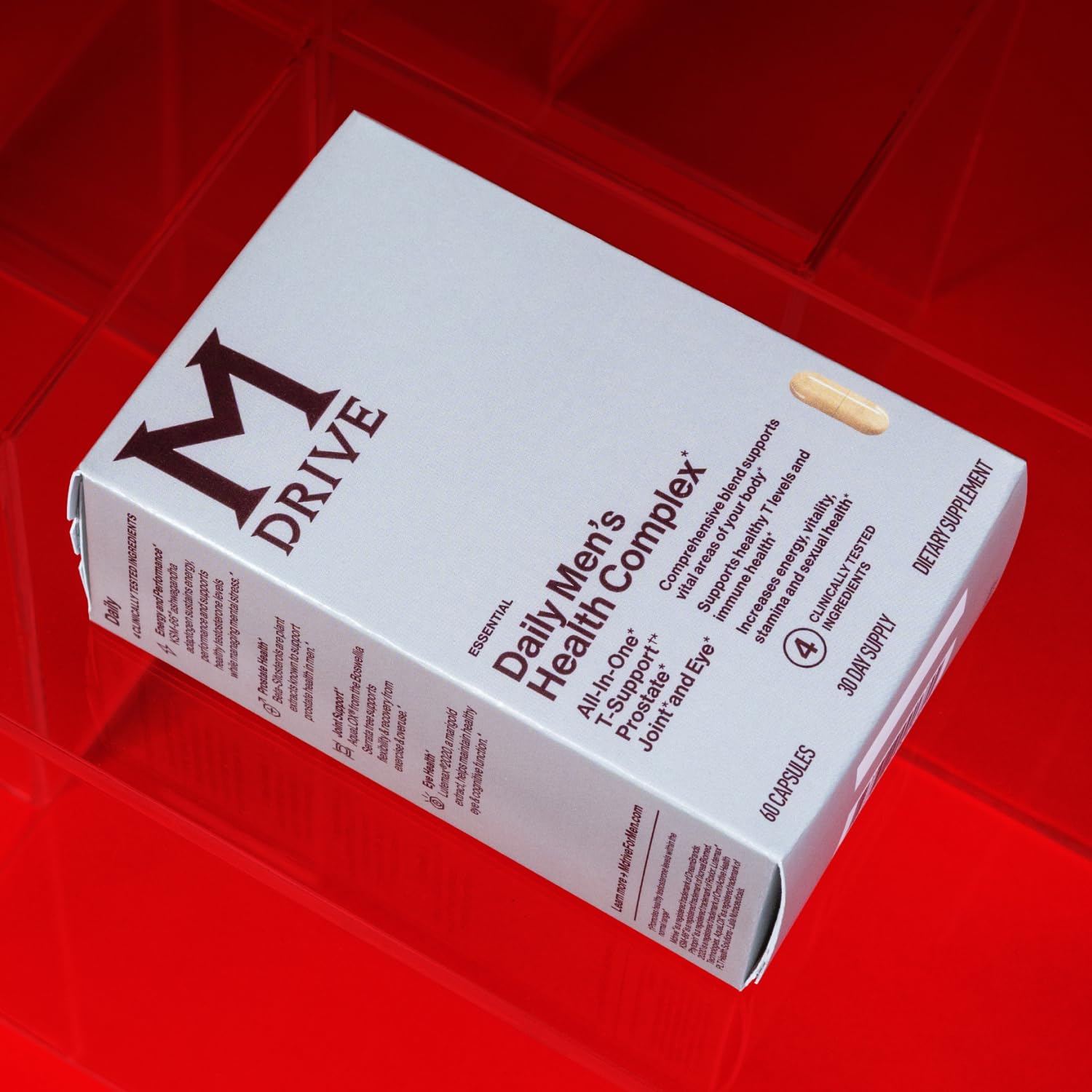 Mdrive Classic packaging image reinforces gluten-free, non-GMO formula