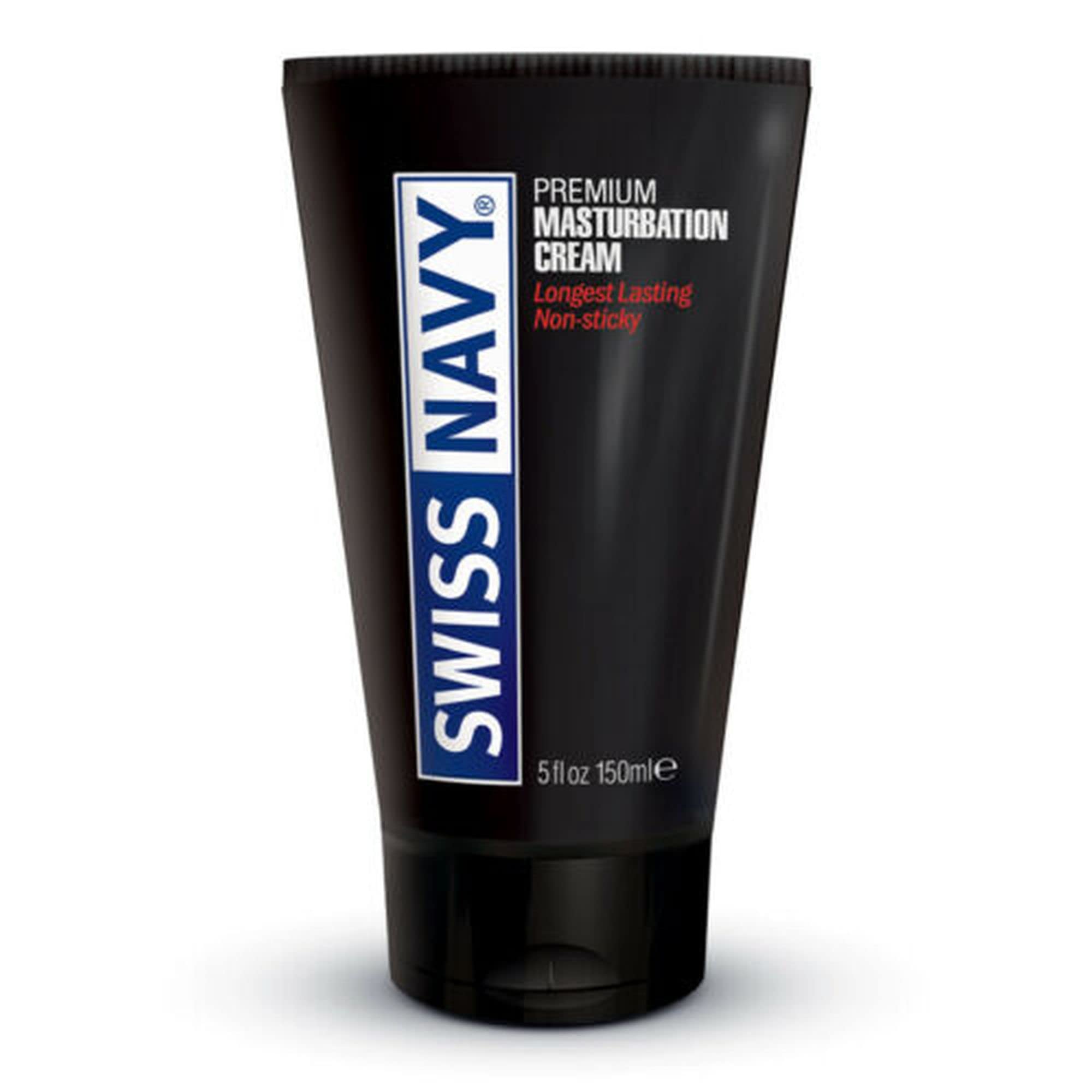 Swiss Navy Masturbation Cream on skin shows silky glide and long-lasting moisture.