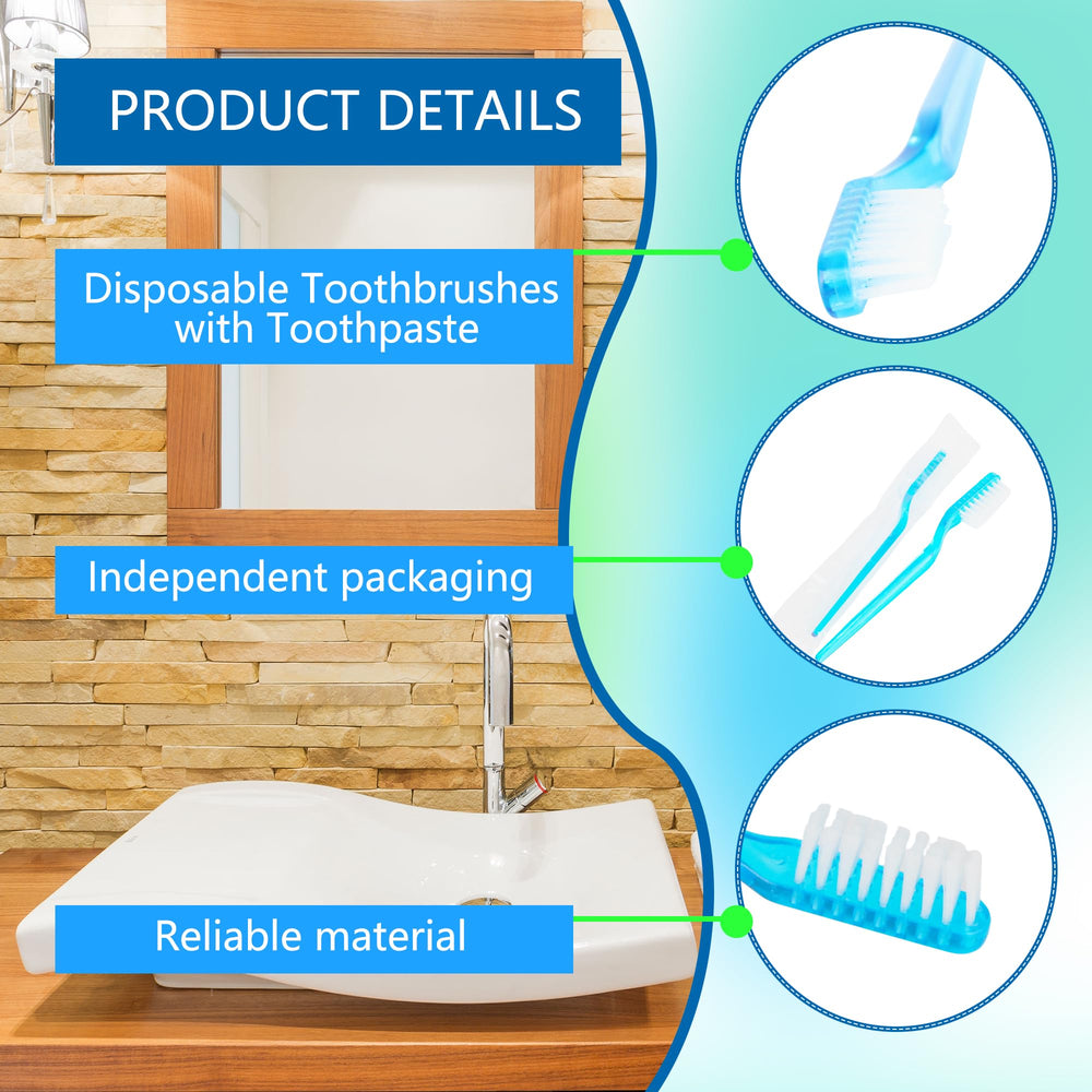 Single disposable toothbrush with toothpaste pre-applied