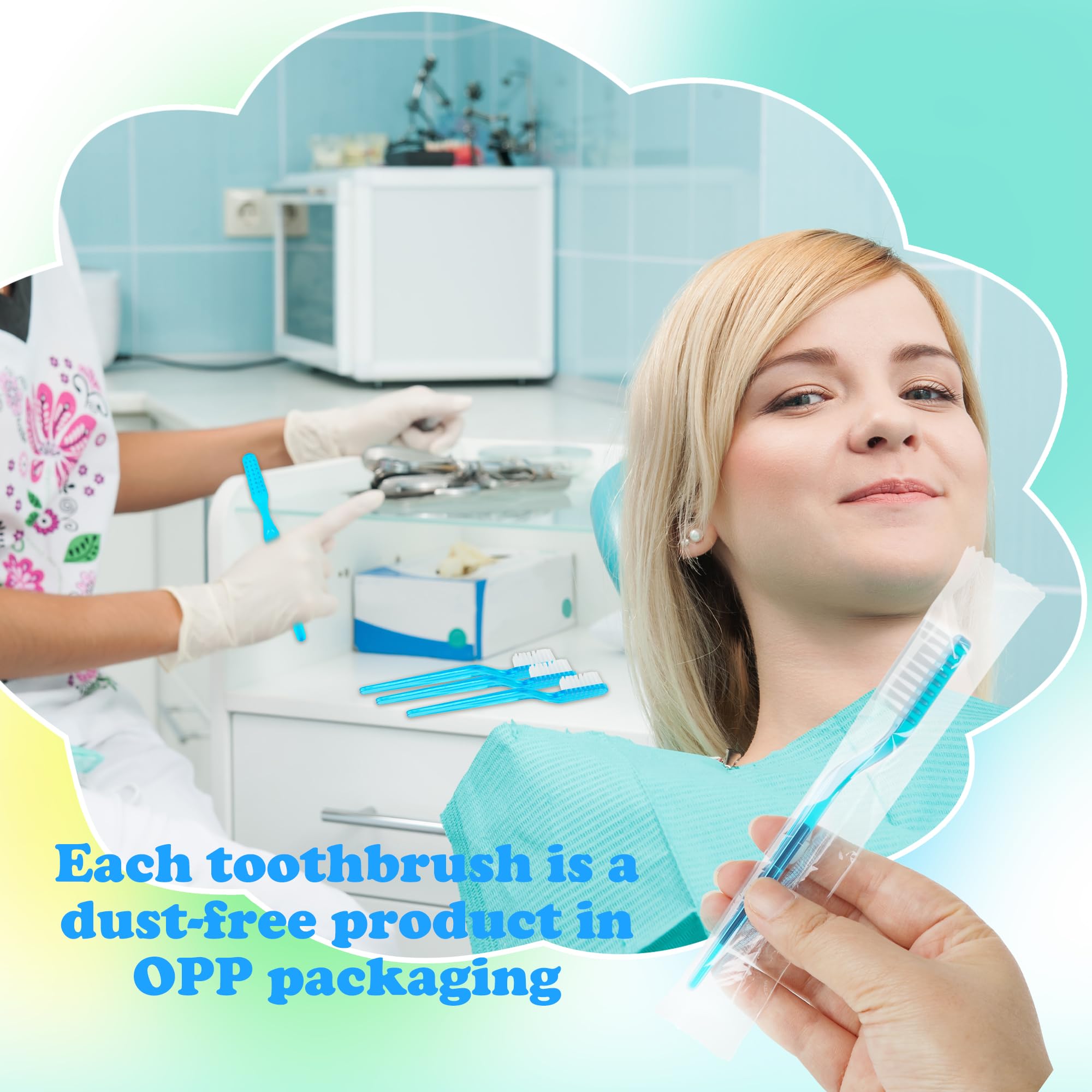 Bulk pack of 150 prepasted toothbrushes