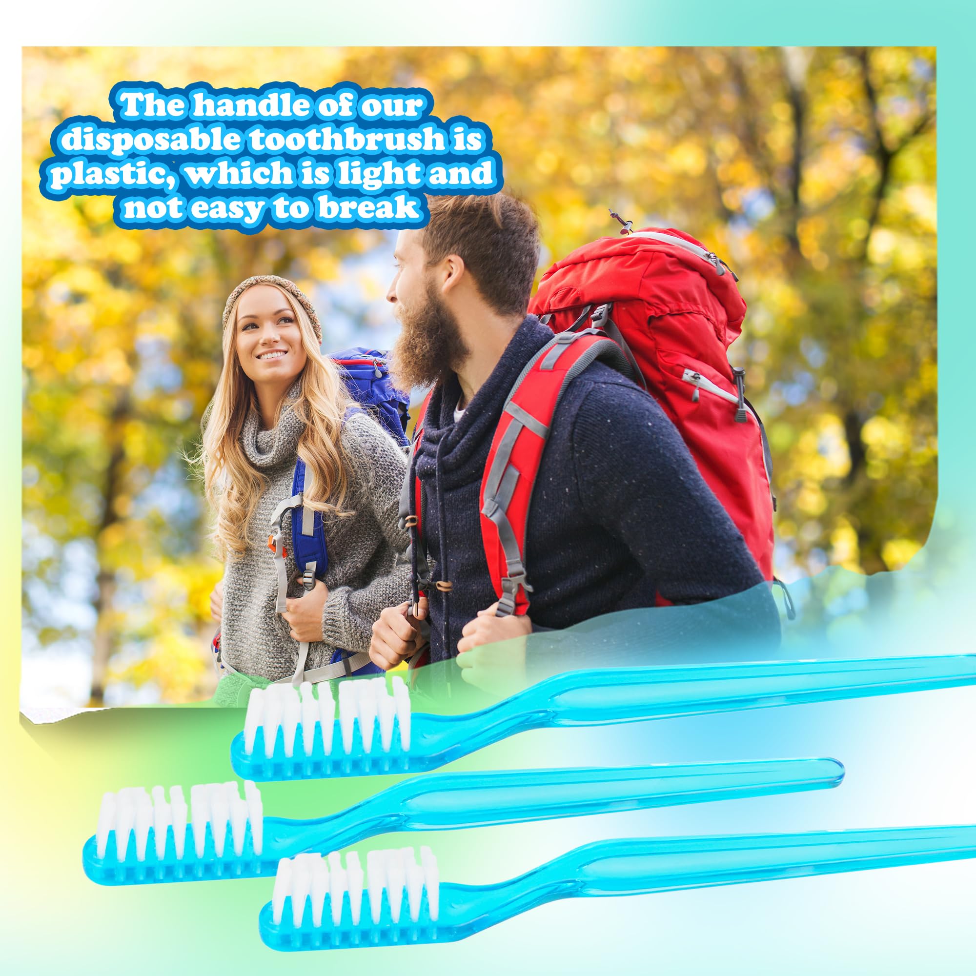 Hotel and travel friendly packaging for disposable toothbrushes
