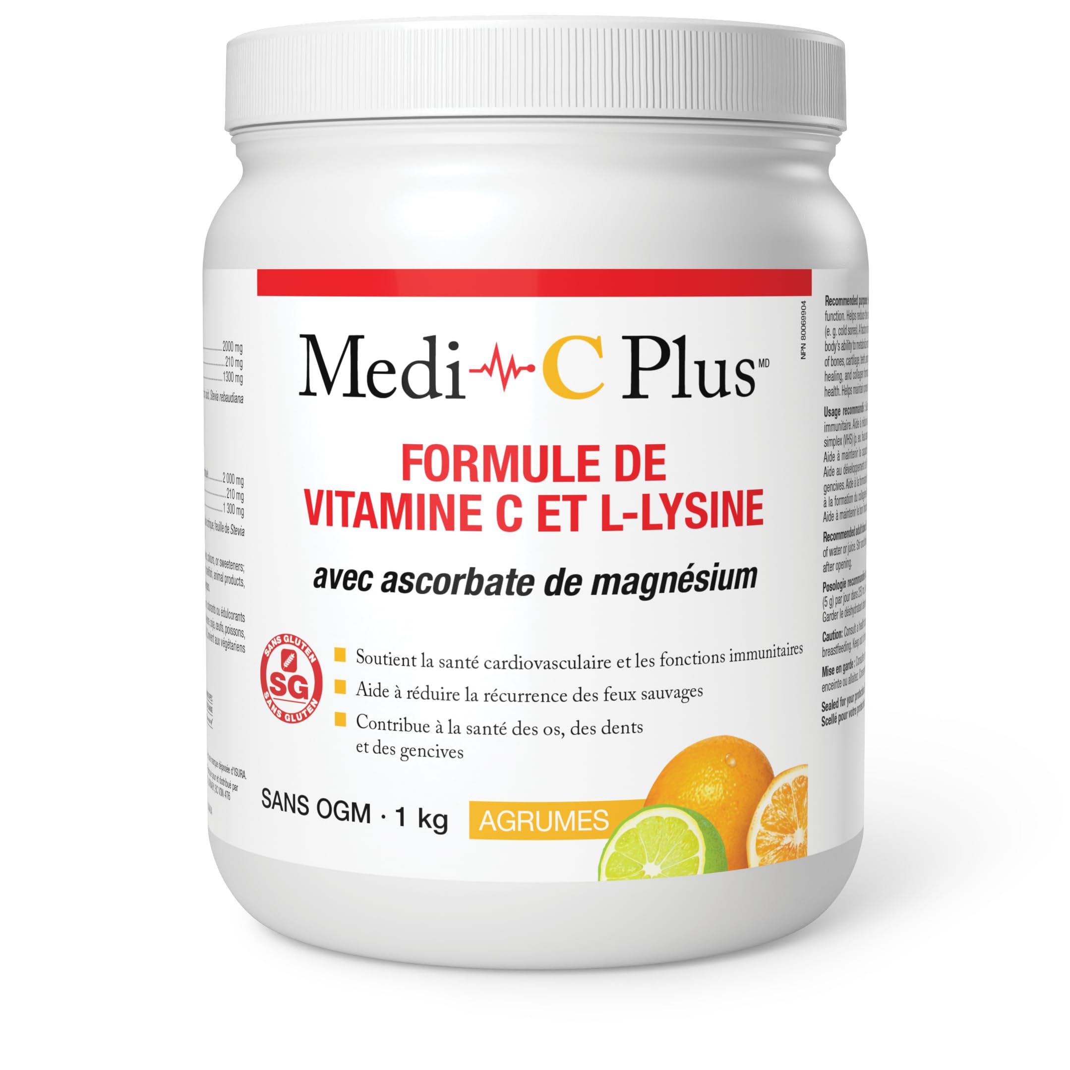 Graphic design element of Medi C Plus packaging