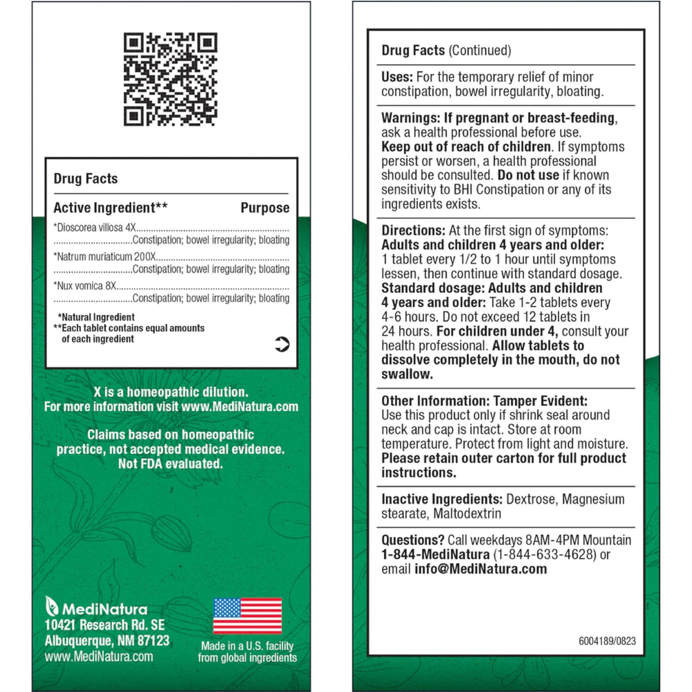MediNatura BHI fast-dissolve tablets enabling quick symptom relief