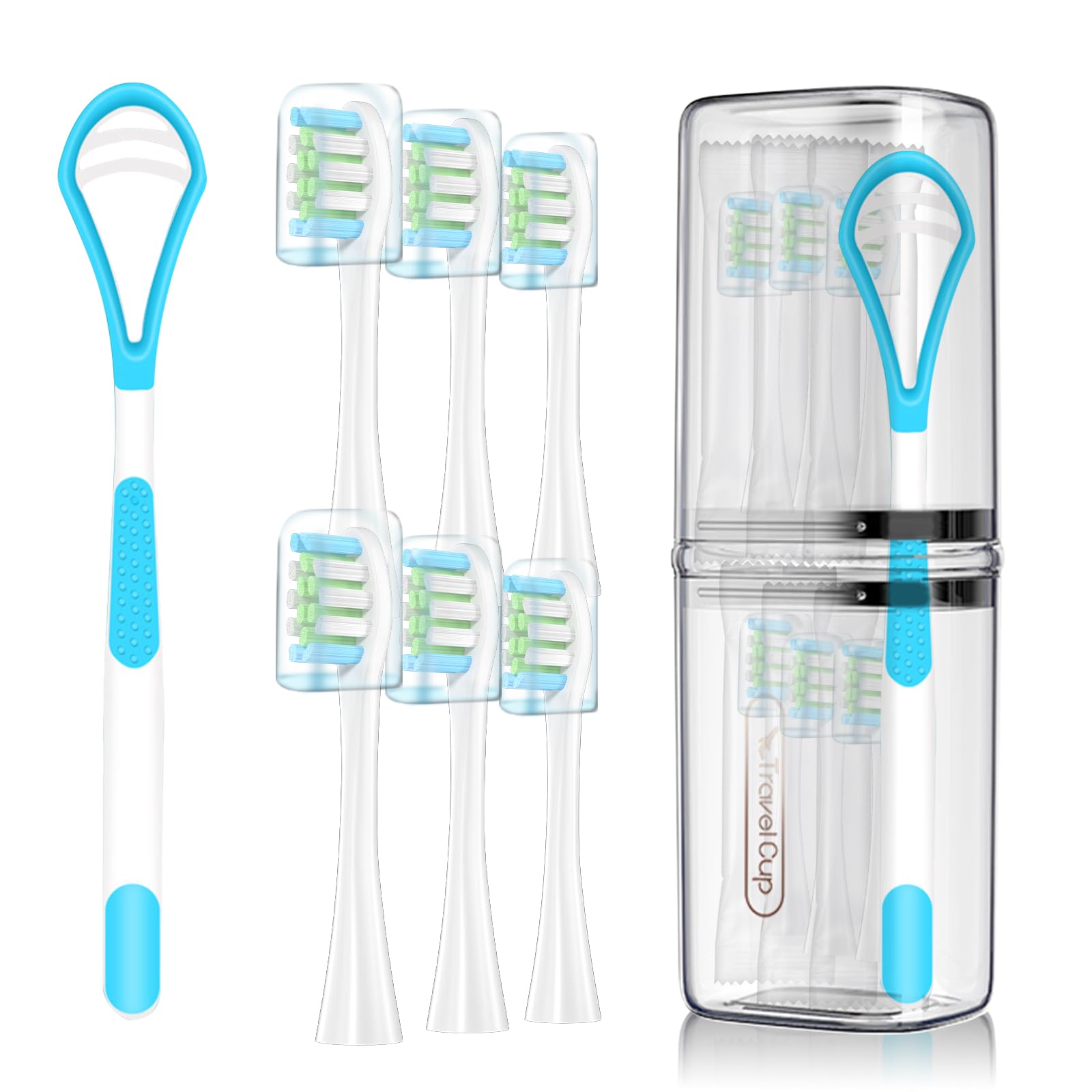 MediGenius 6-pack replacement heads for Oclean X Pro Elite and compatible models