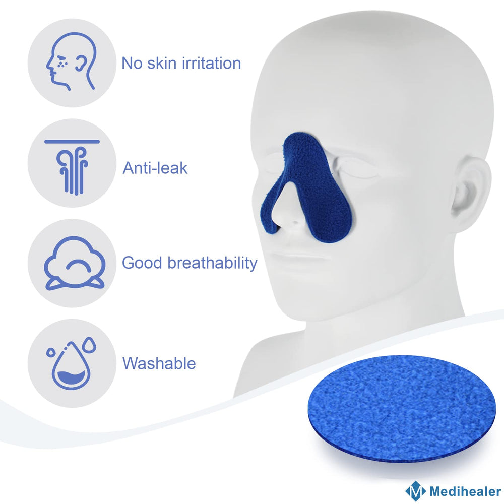 Soft fleece nose pads offering comfort and reducing red marks
