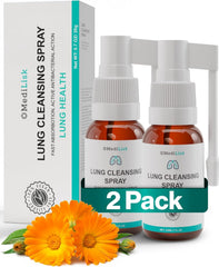 MediLisk Lung Cleansing Spray bottle front view with 1 oz labeling