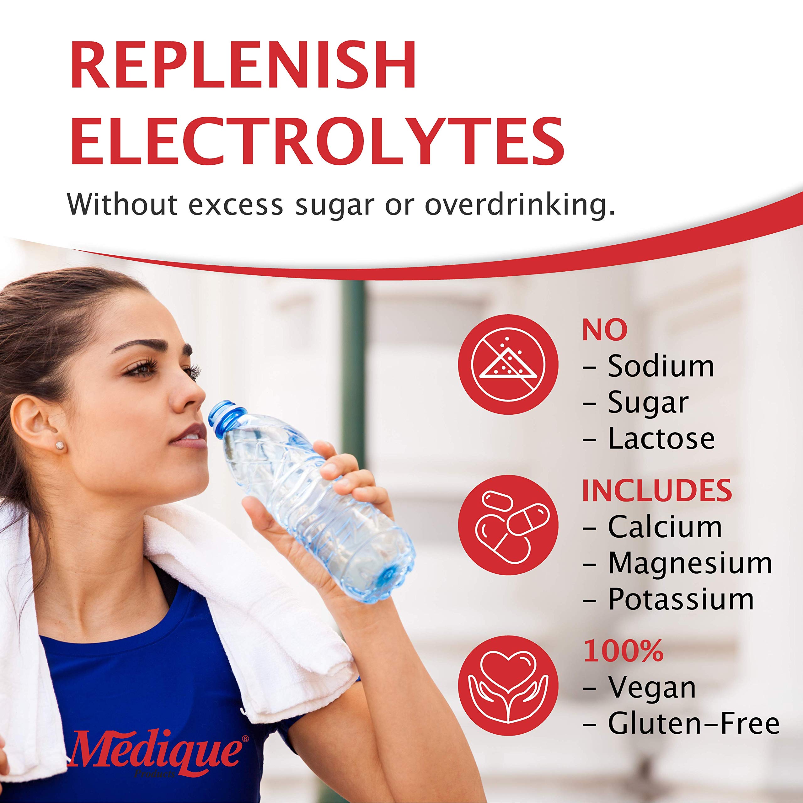 Nutrition content: calcium, potassium, and magnesium per tablet