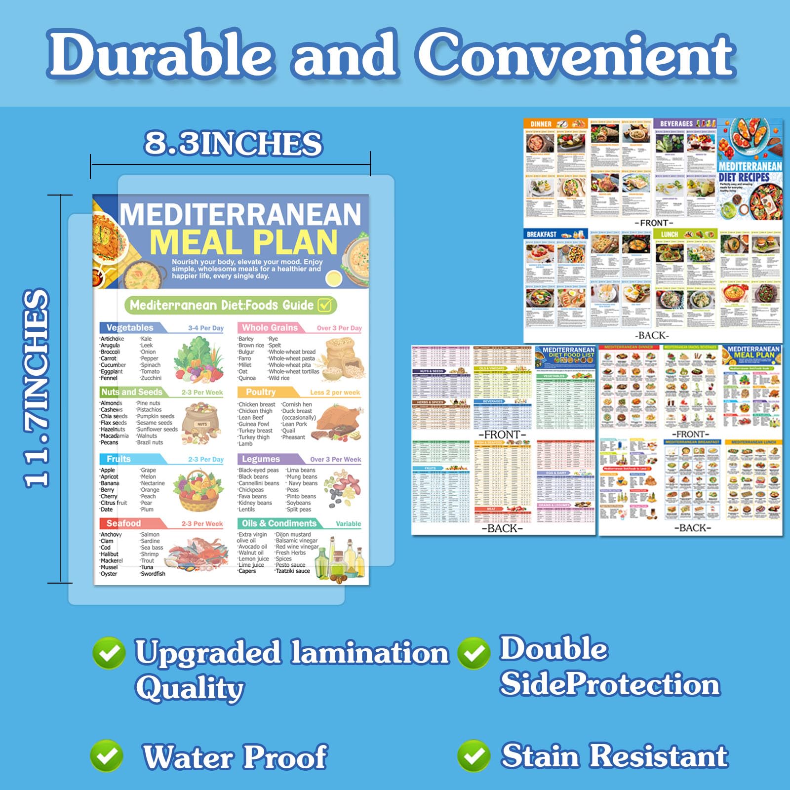 Net carbohydrate chart for the Mediterranean diet