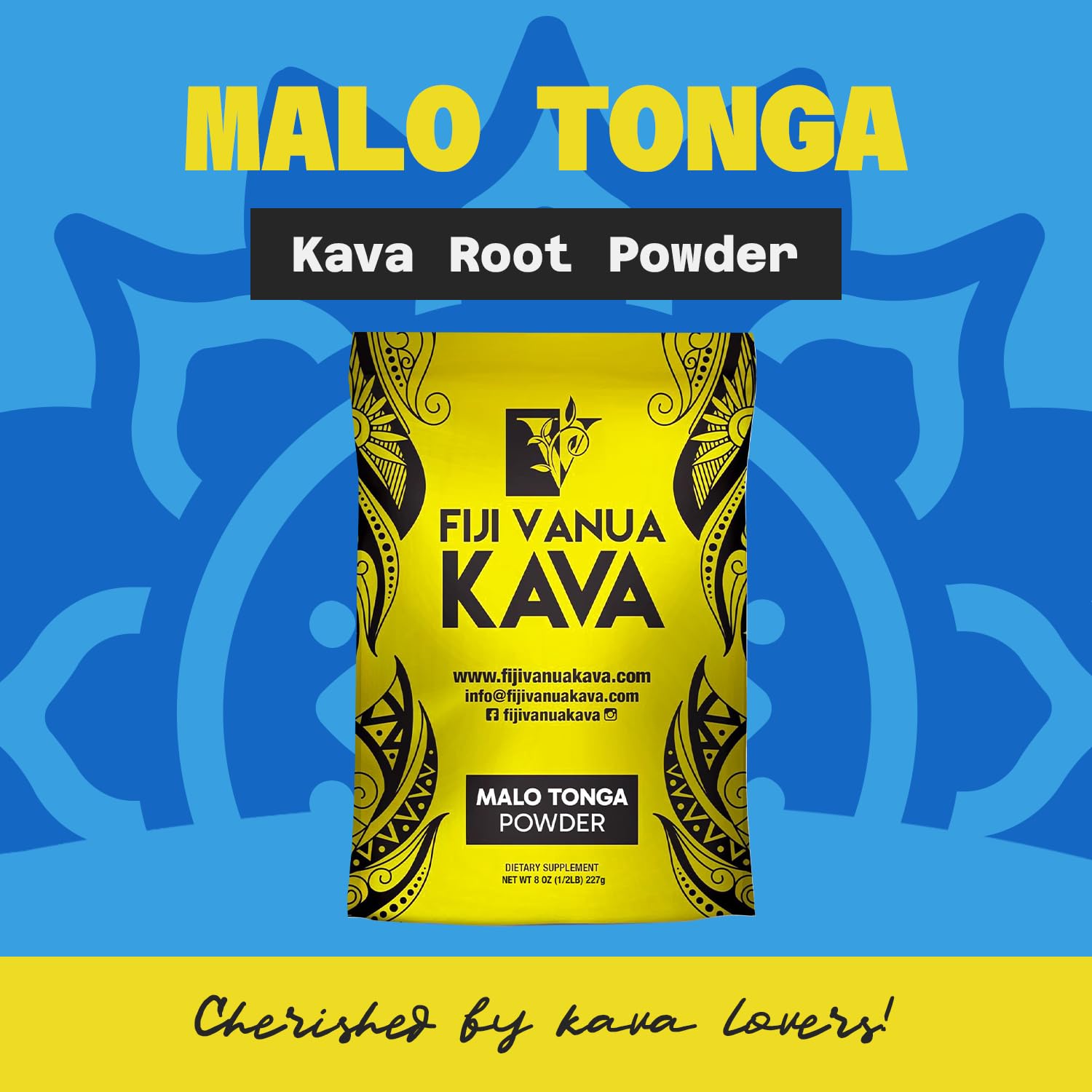 Medium grind traditional kava powder for brewing