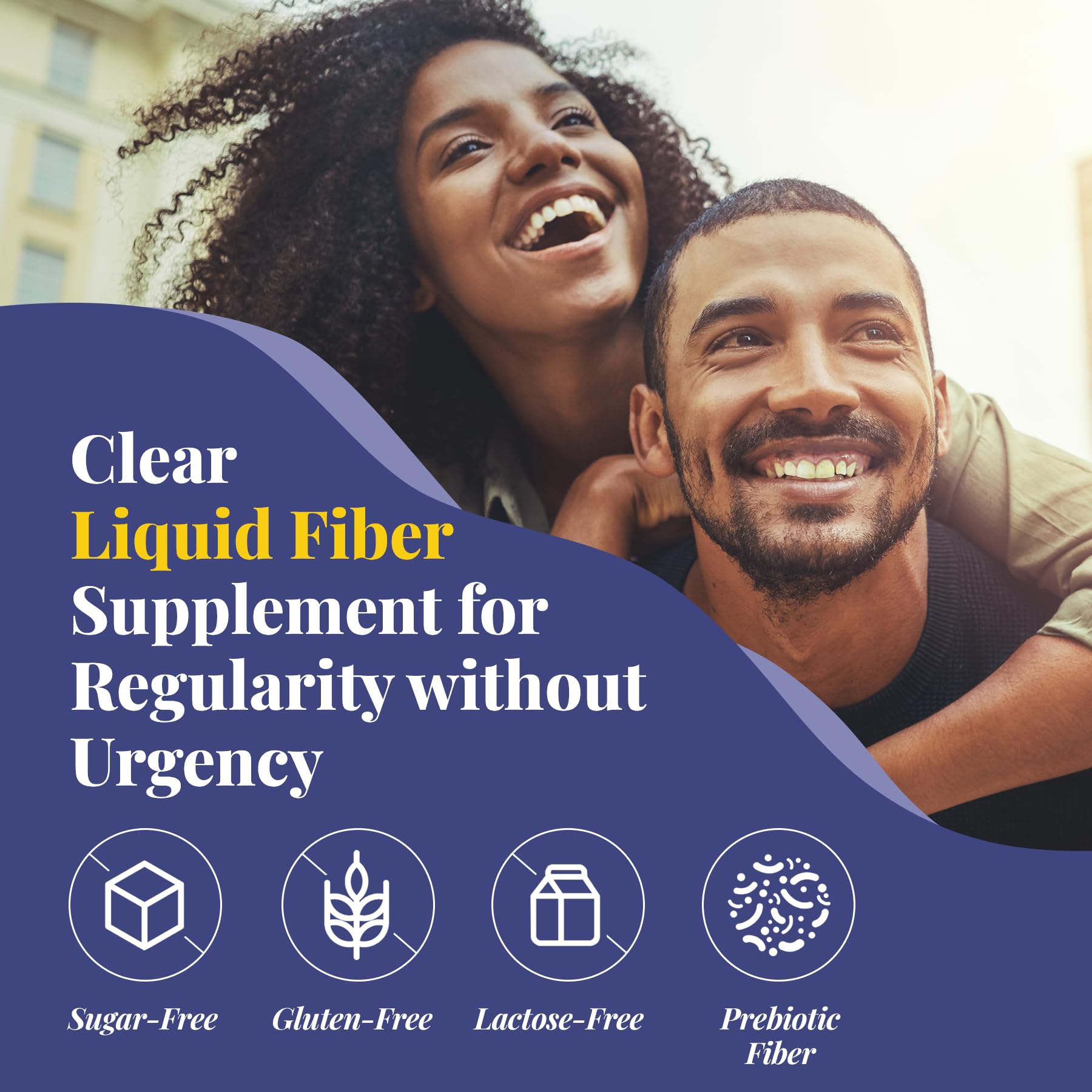 Lactose-free and gluten-free dietary fiber supplement