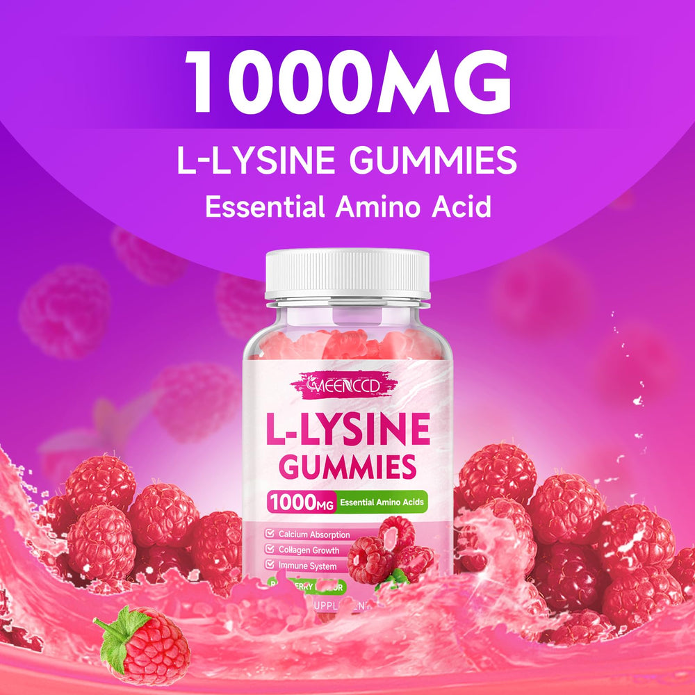 Sugar-free raspberry L-Lysine gummies