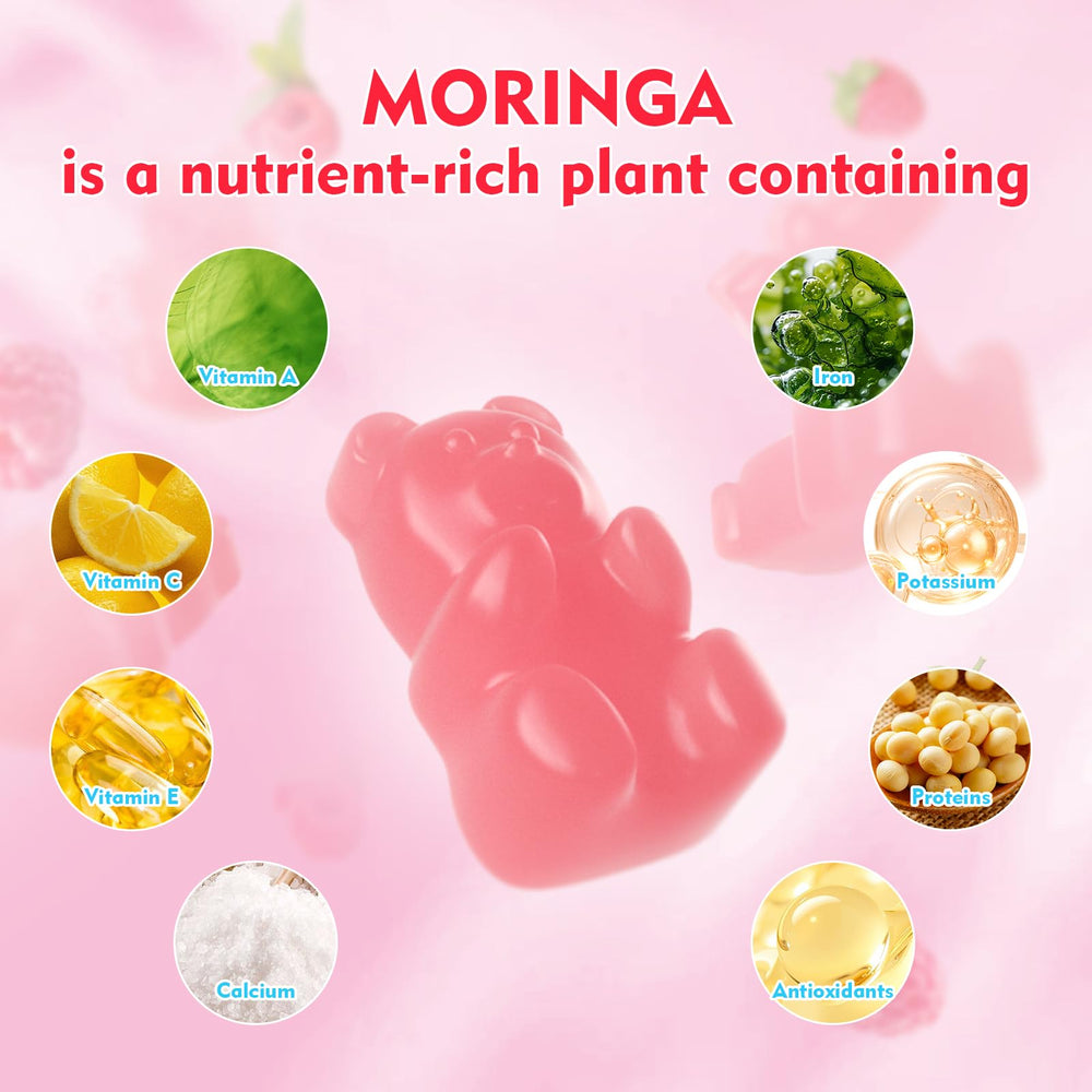 MEENCCD Moringa Gummies serving two gummies for everyday wellness