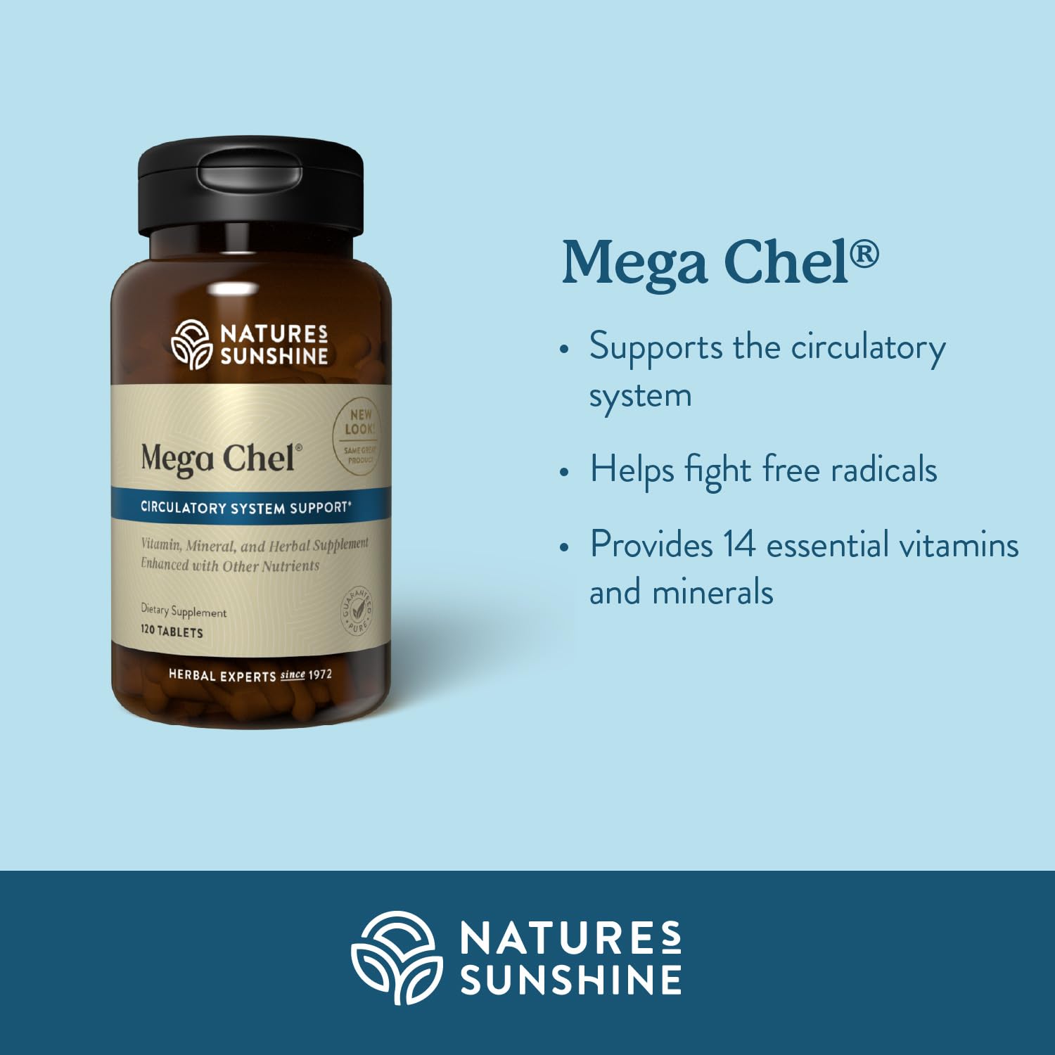 Mega-Chel ingredients list showing minerals and vitamins