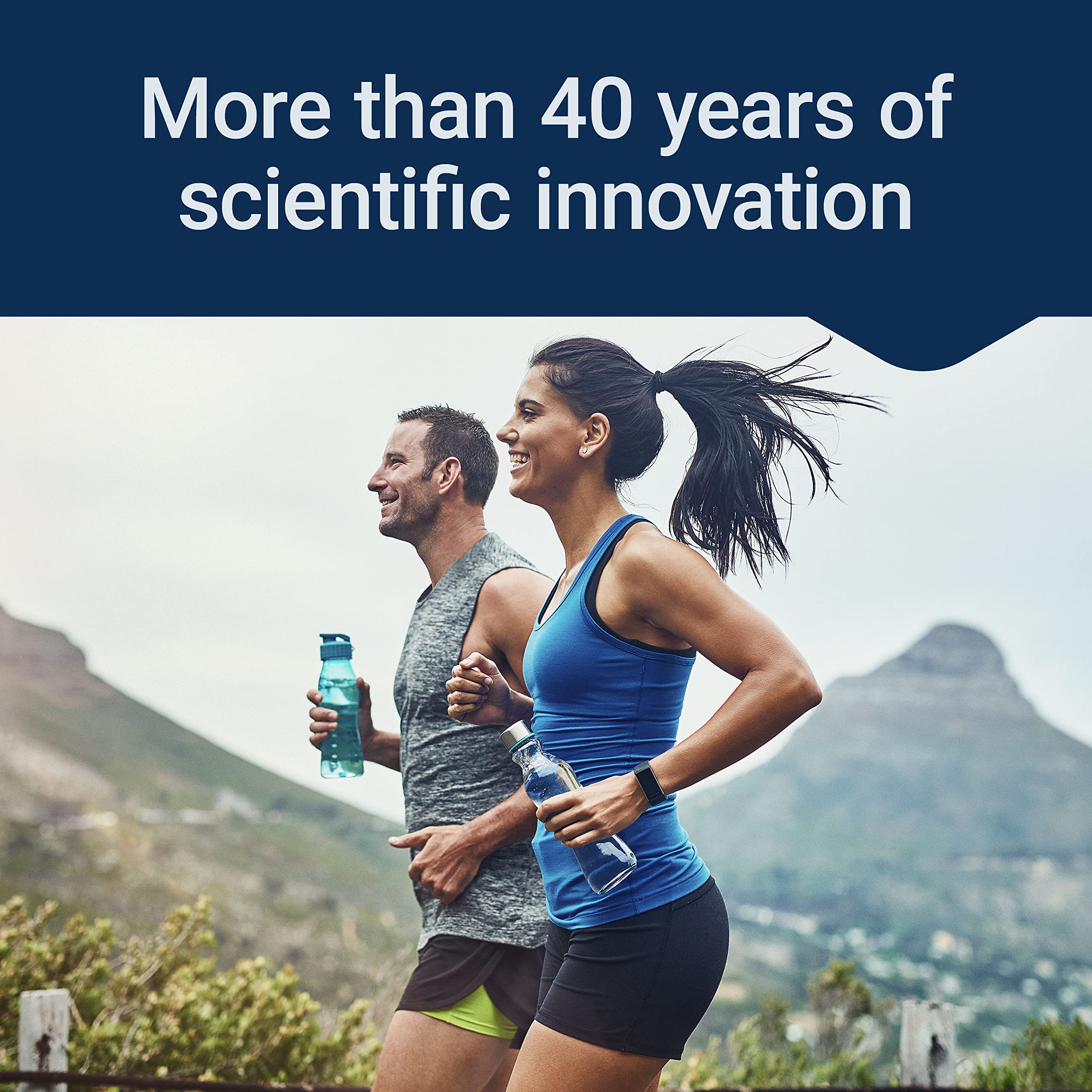 Healthy lifestyle concept image featuring an active adult man