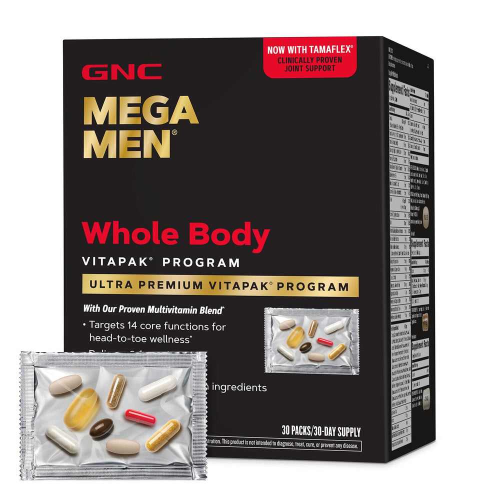 Mega Men Vitapak packaging and 8-product bundle