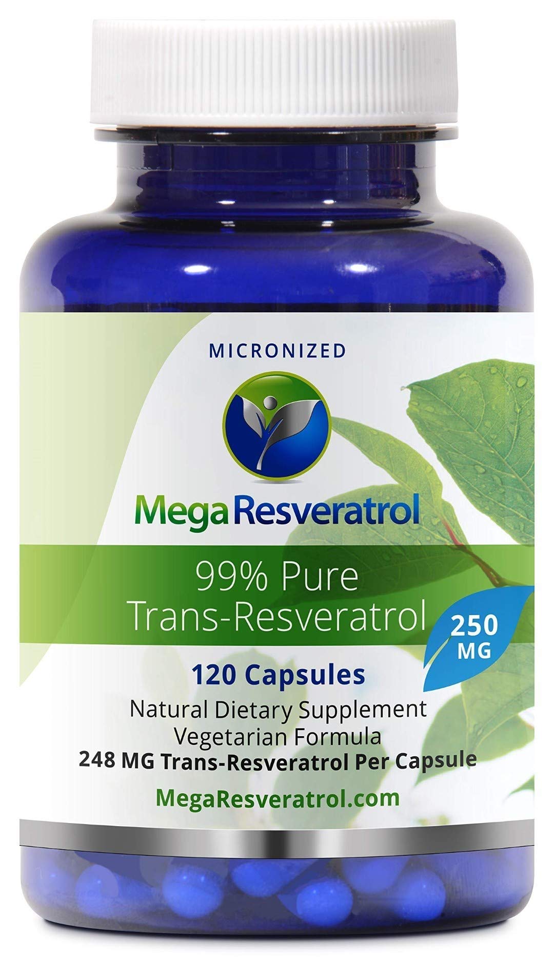 Hero image of Mega Resveratrol bottle with 120 capsules