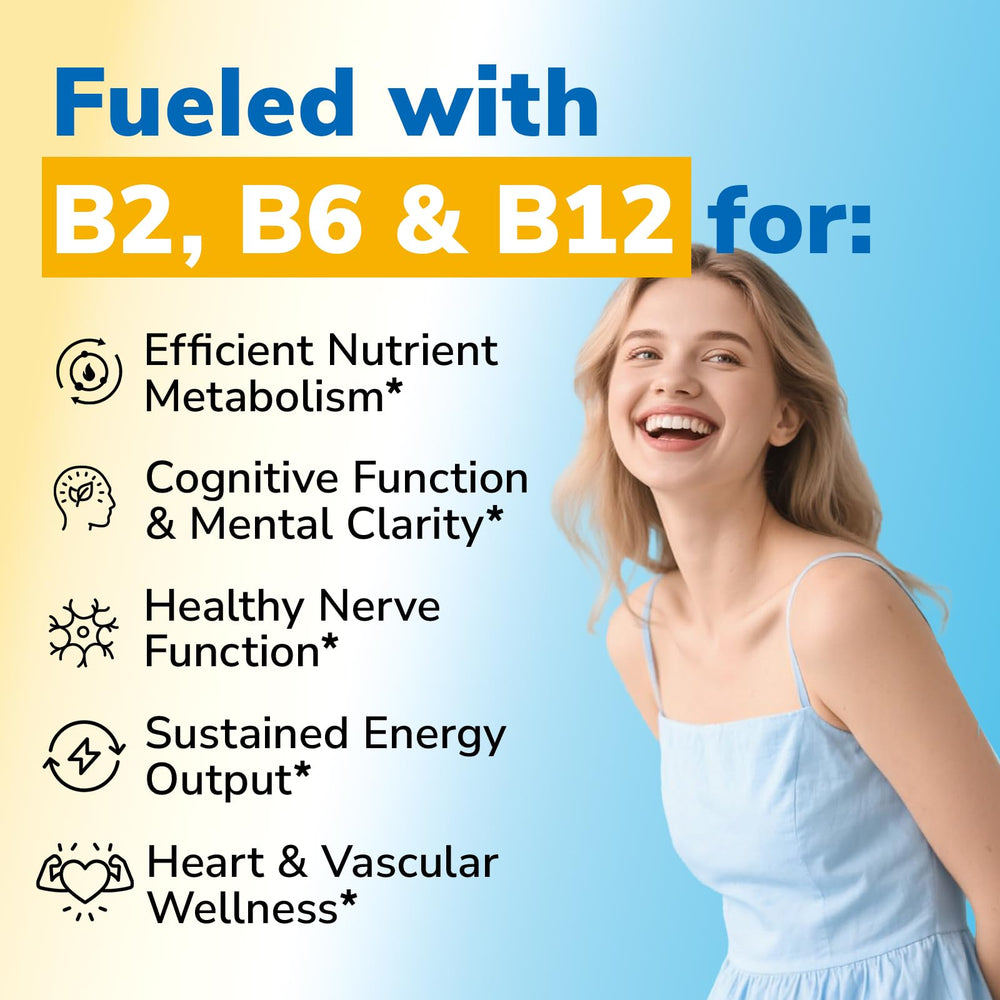 Vegan B-complex capsules in bottle.