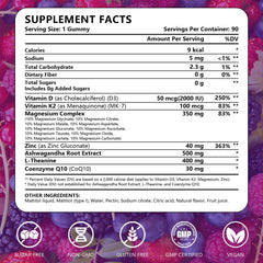Close-up of sugar-free magnesium gummies
