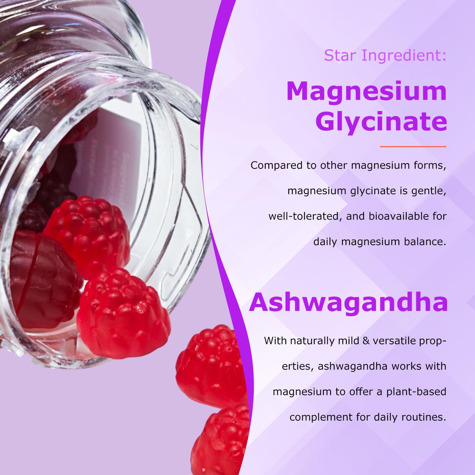 Bottle showing supplement facts panel and key ingredients