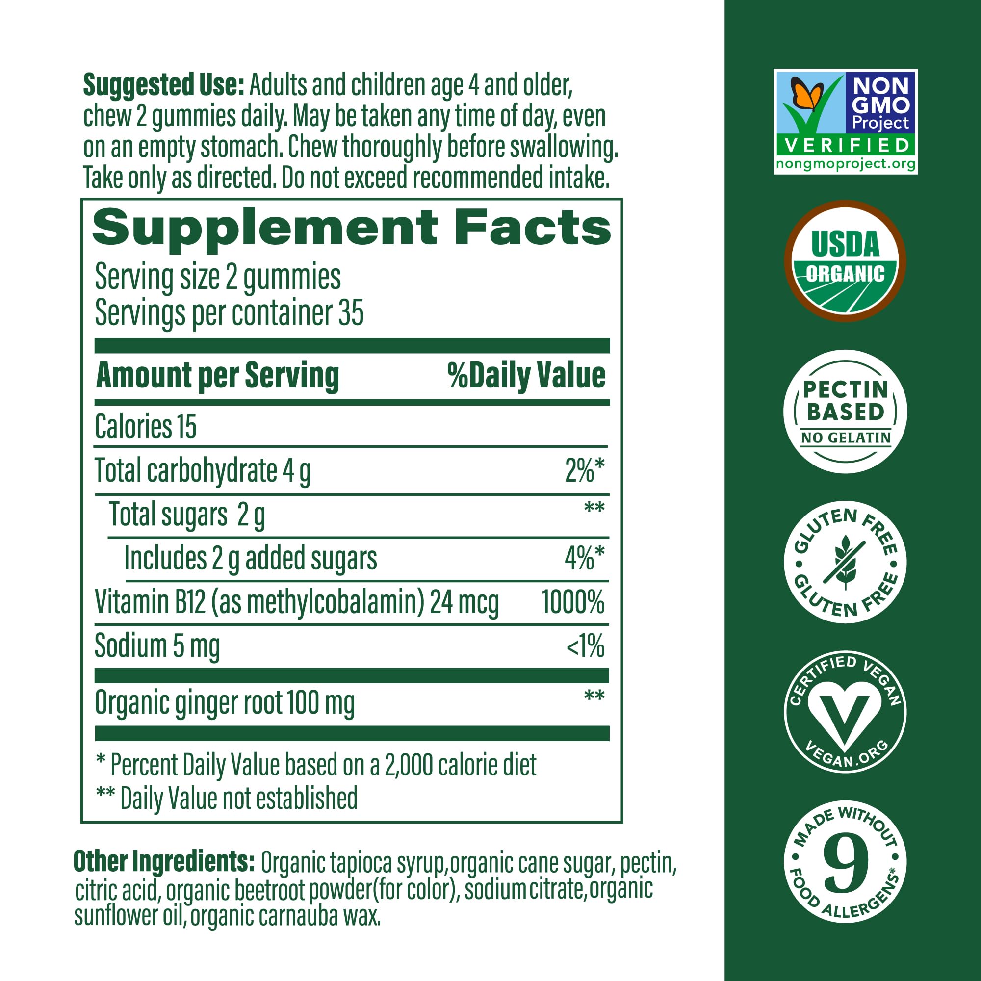 Close-up of MegaFood B12 Energy Gummies