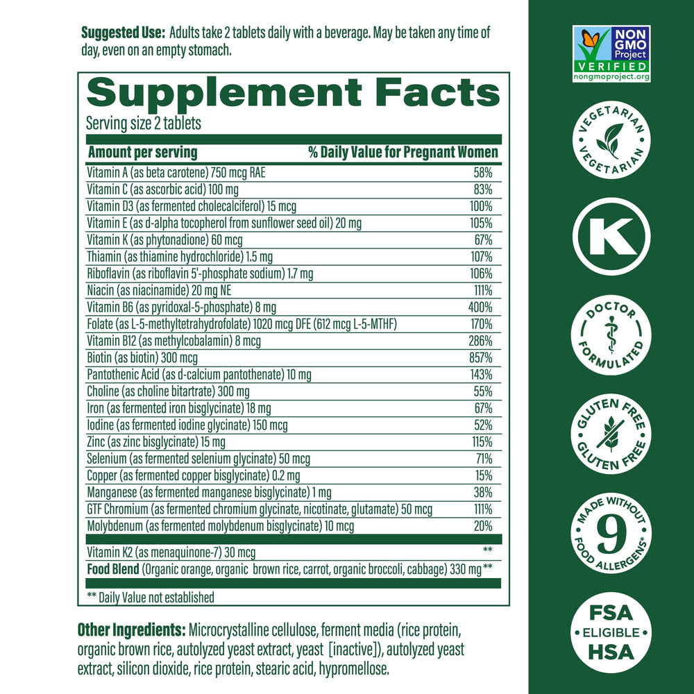 Choline and methyl folate ingredients for prenatal support