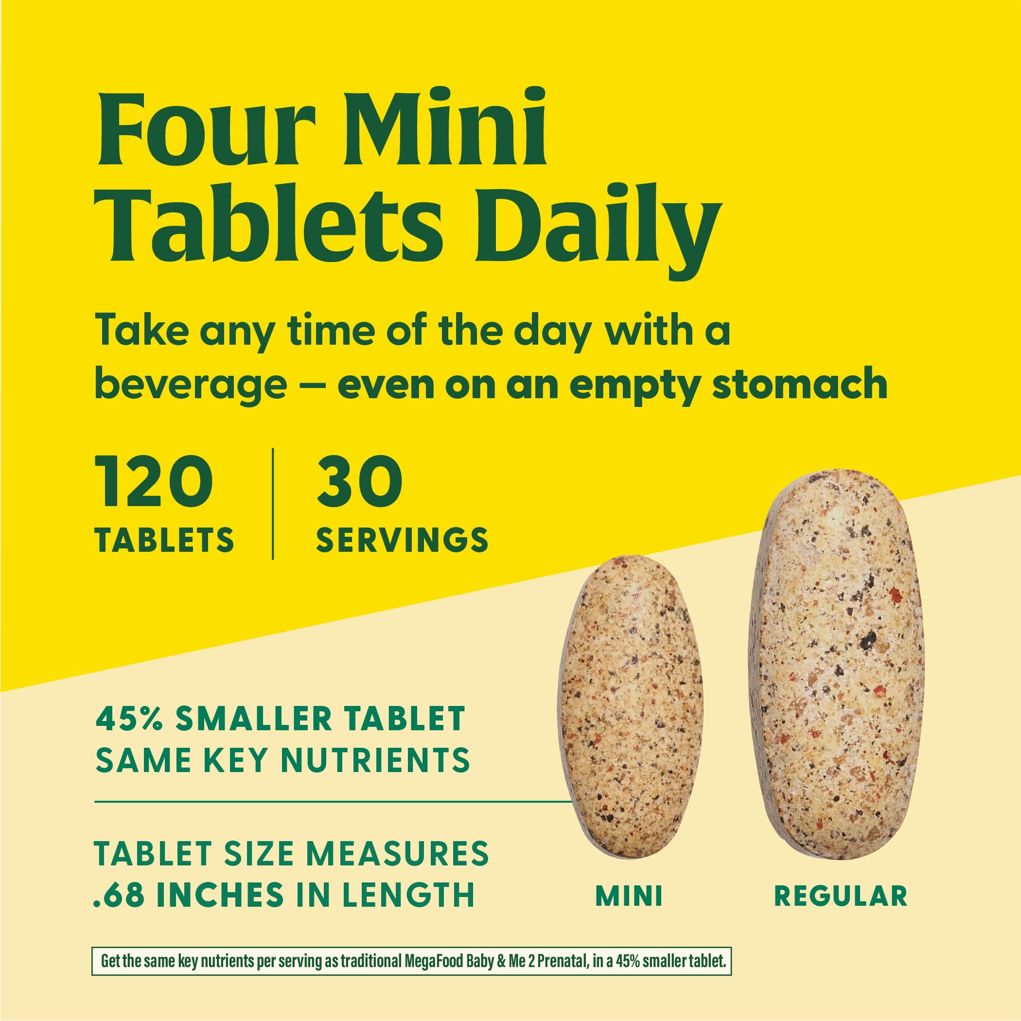Real food ingredients included in MegaFood Baby & Me 2 Prenatal Multi Minis
