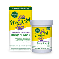 MegaFood Baby & Me 2 Prenatal Probiotic bottle with label